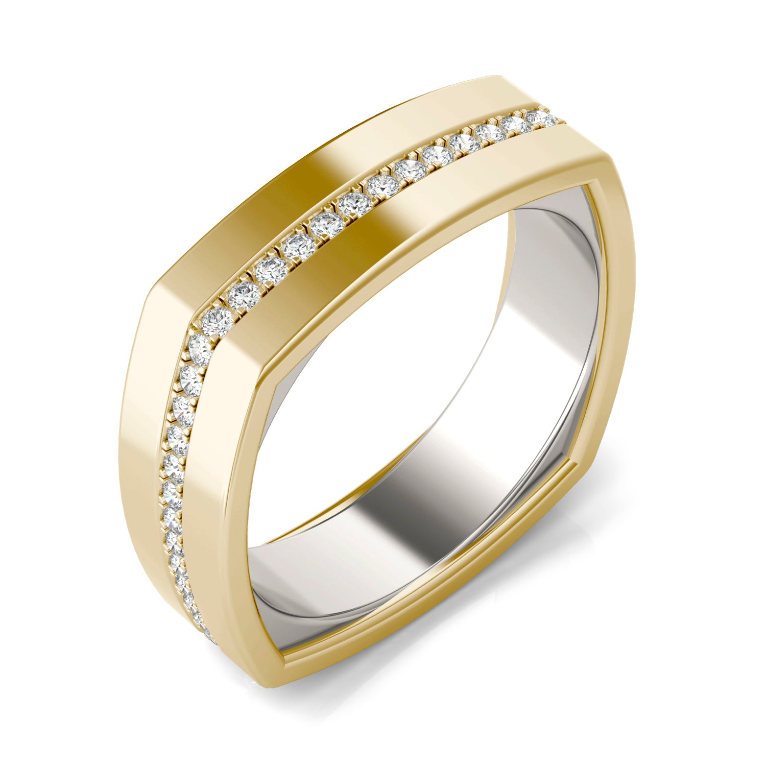 1/2 CTW Round Caydia® Lab Grown Diamond Geometric Eternity Ring