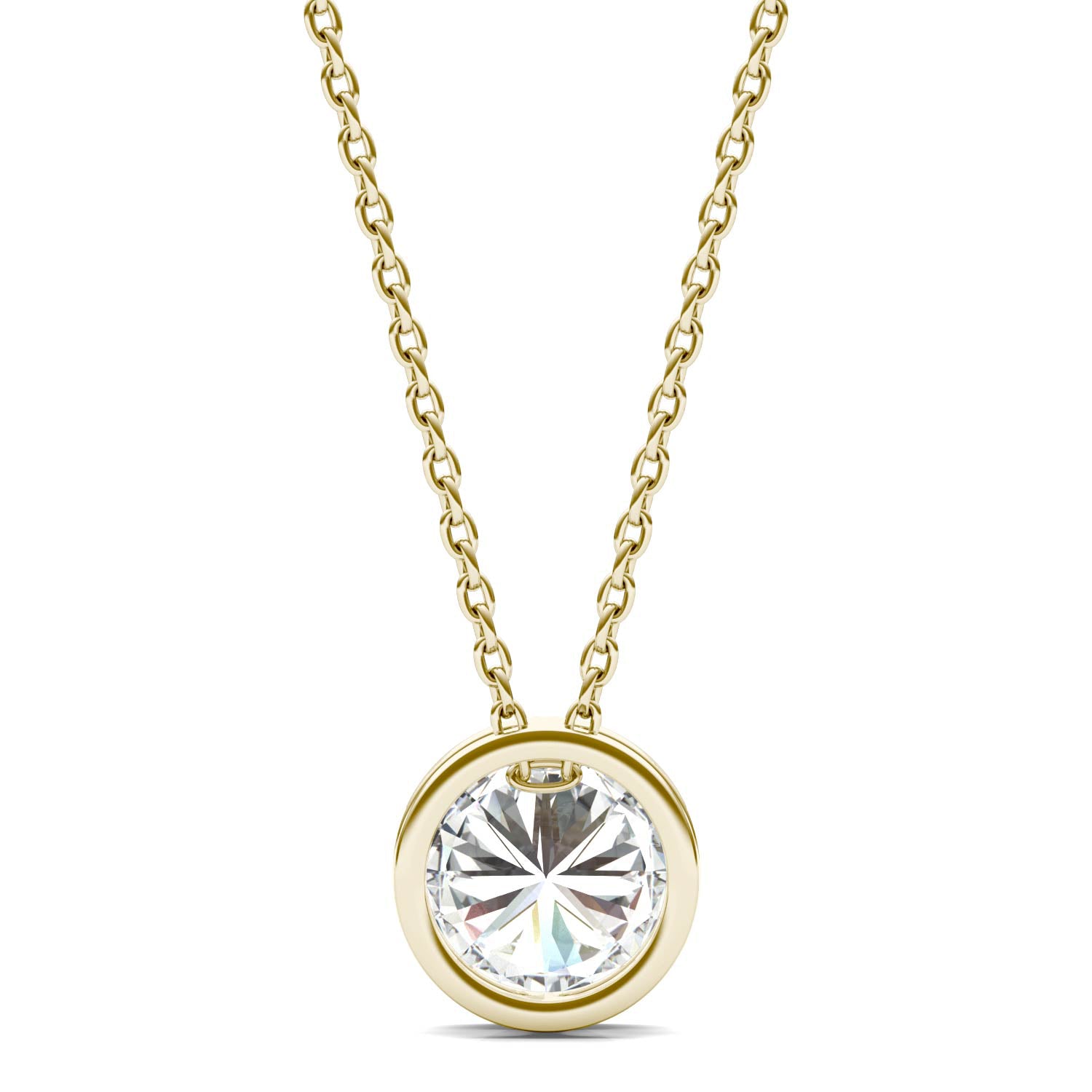 1.00 CTW DEW Round Forever Bright™ Moissanite Necklace