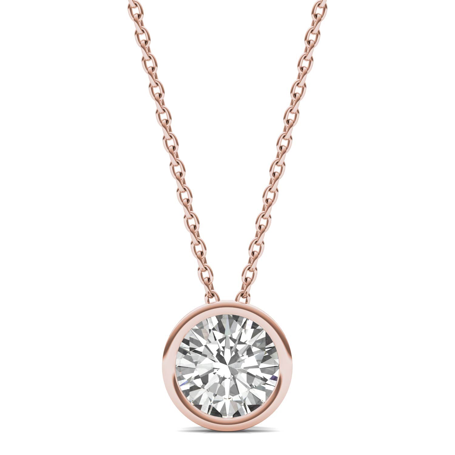 1.00 CTW DEW Round Forever Bright™ Moissanite Necklace