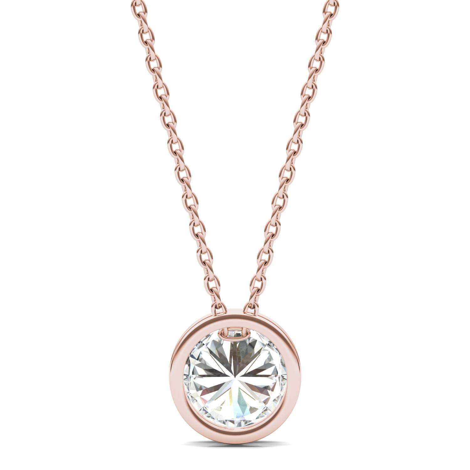 1.00 CTW DEW Round Forever Bright™ Moissanite Necklace