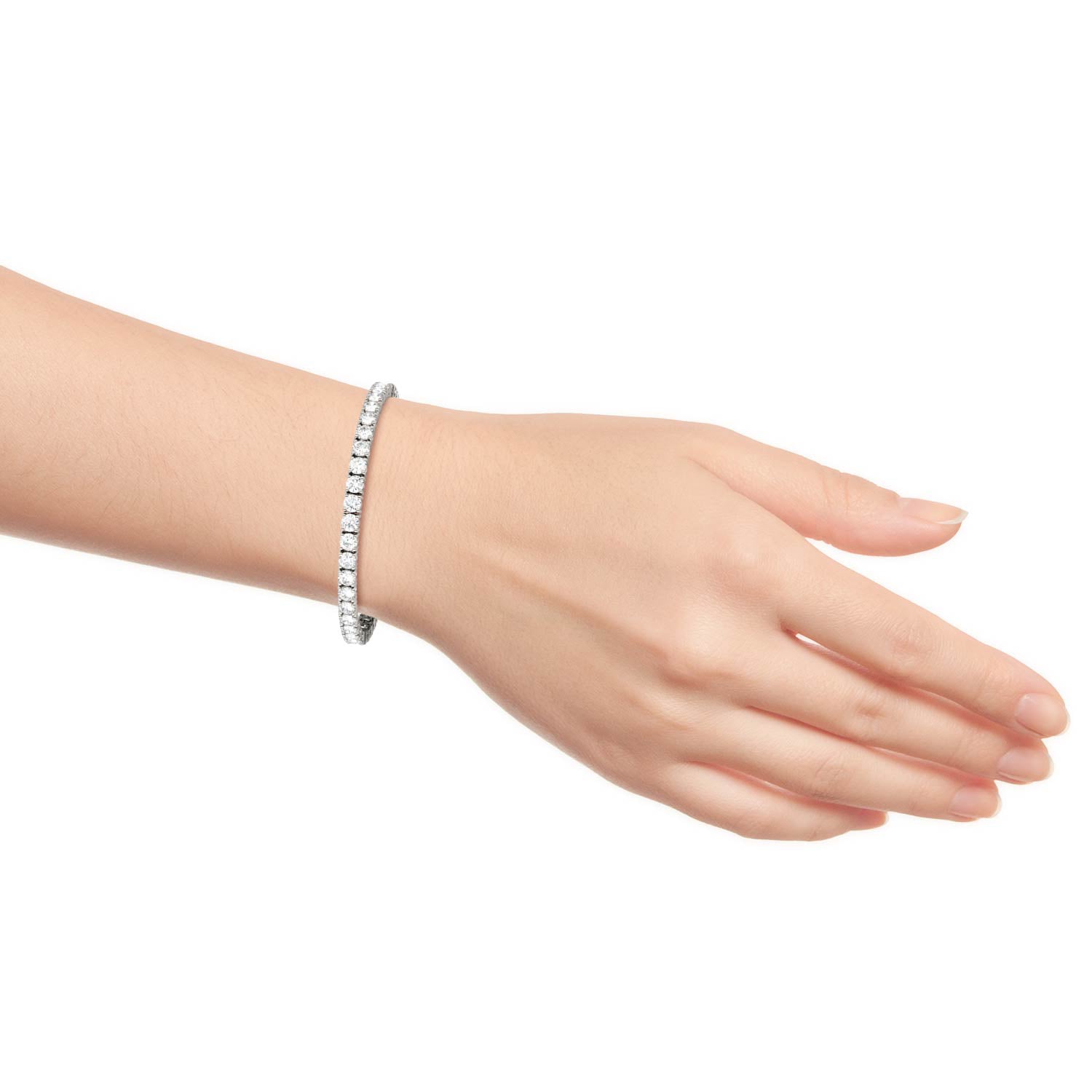 9.89 CTW DEW Round Forever One™ Moissanite Tennis Bracelet