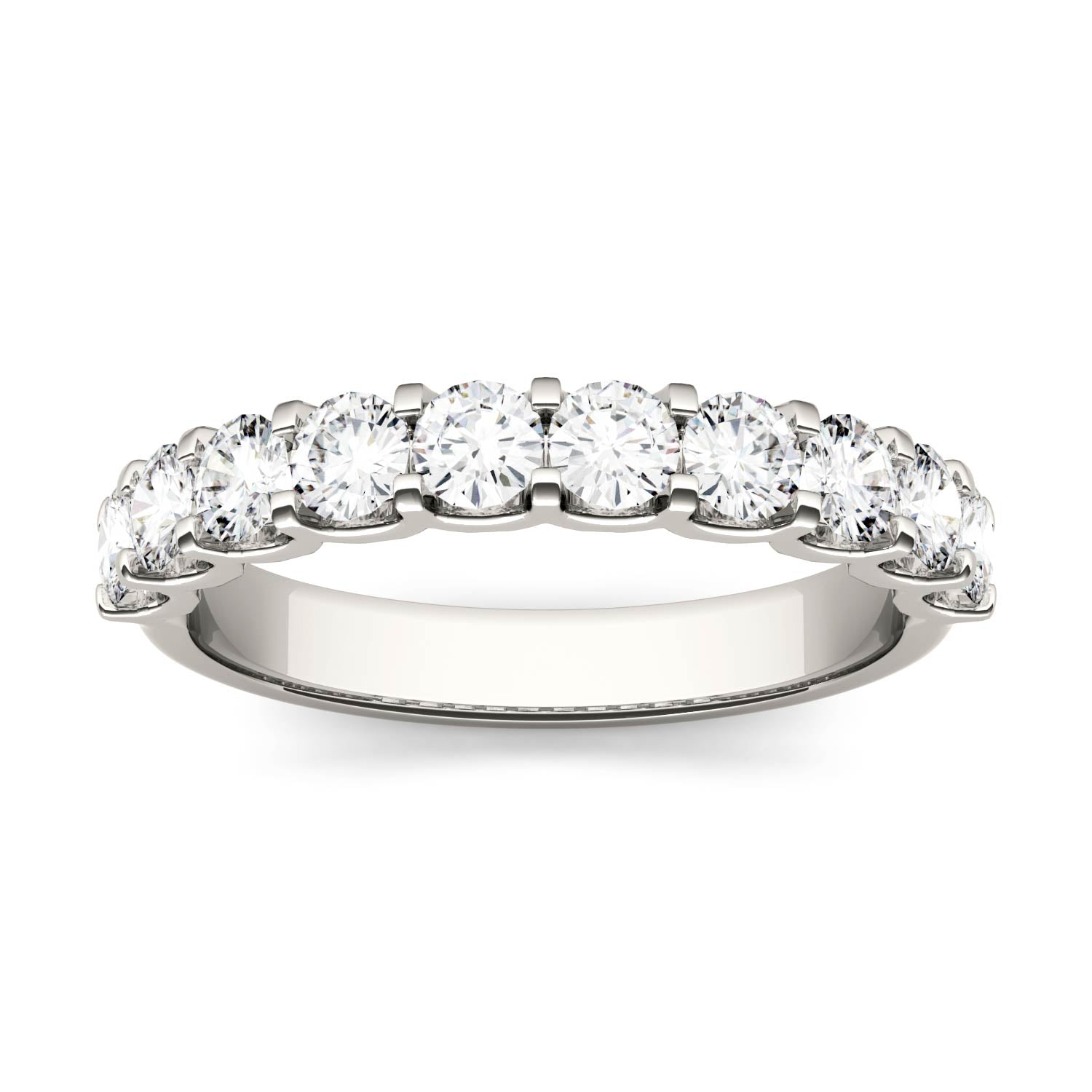 1.00 CTW DEW Round Forever Bright™ Moissanite Band Ring