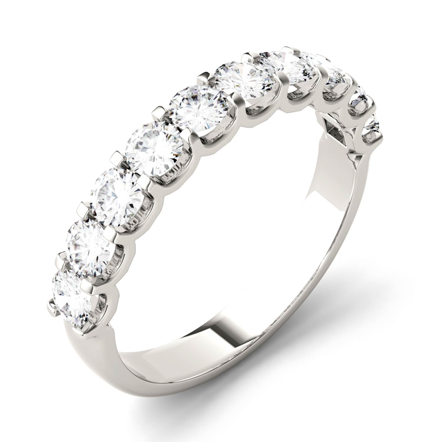 1.00 CTW DEW Round Forever Bright™ Moissanite Band Ring