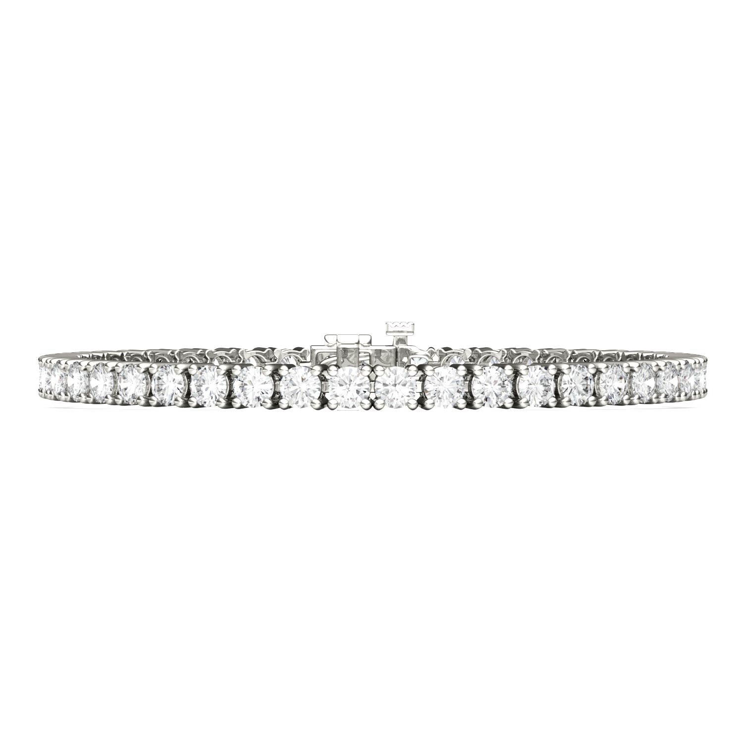 7.20 CTW DEW Round Forever One™ Moissanite Classic Four Prong Tennis Bracelet