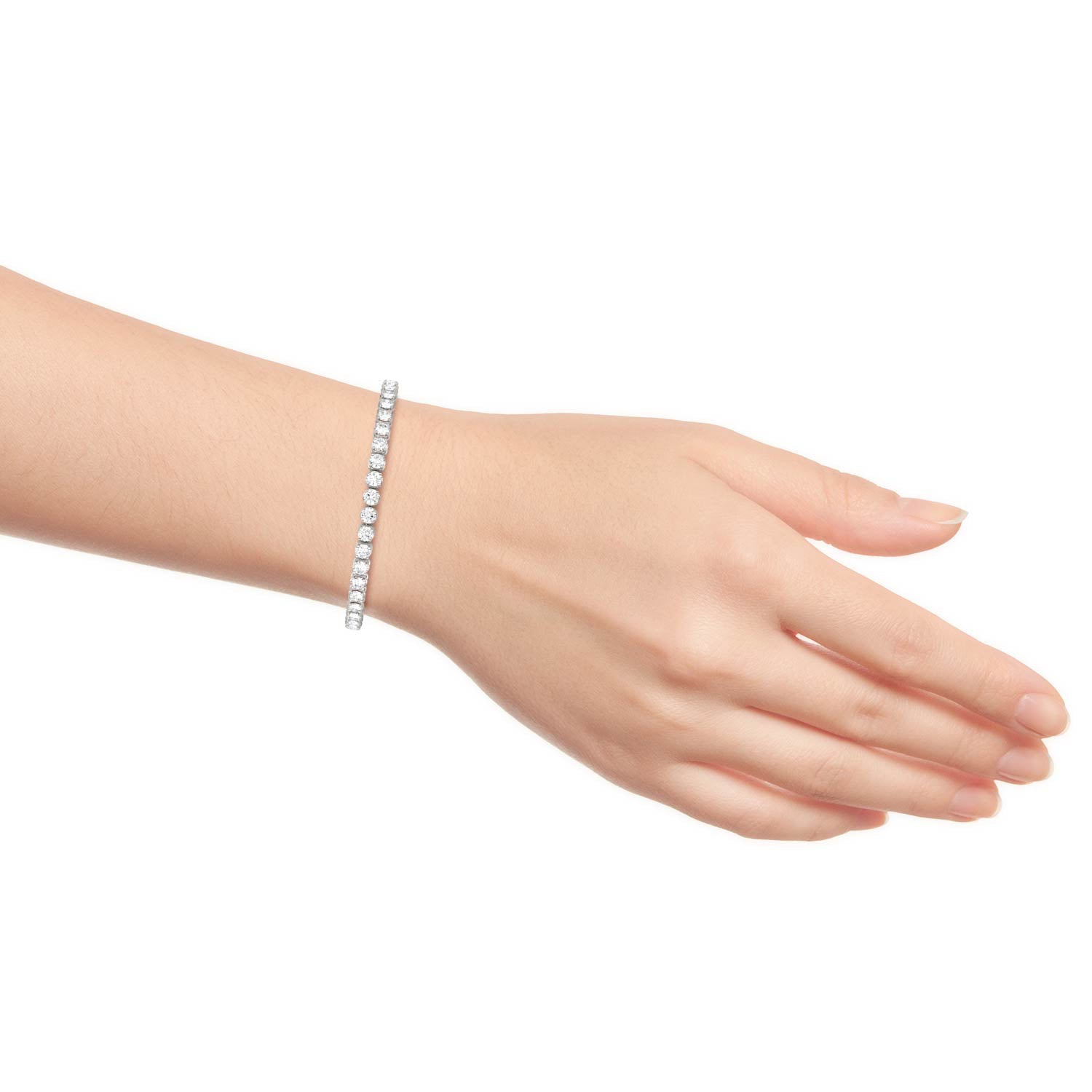 6.88 CTW DEW Round Forever One™ Moissanite Modern Tennis Bracelet