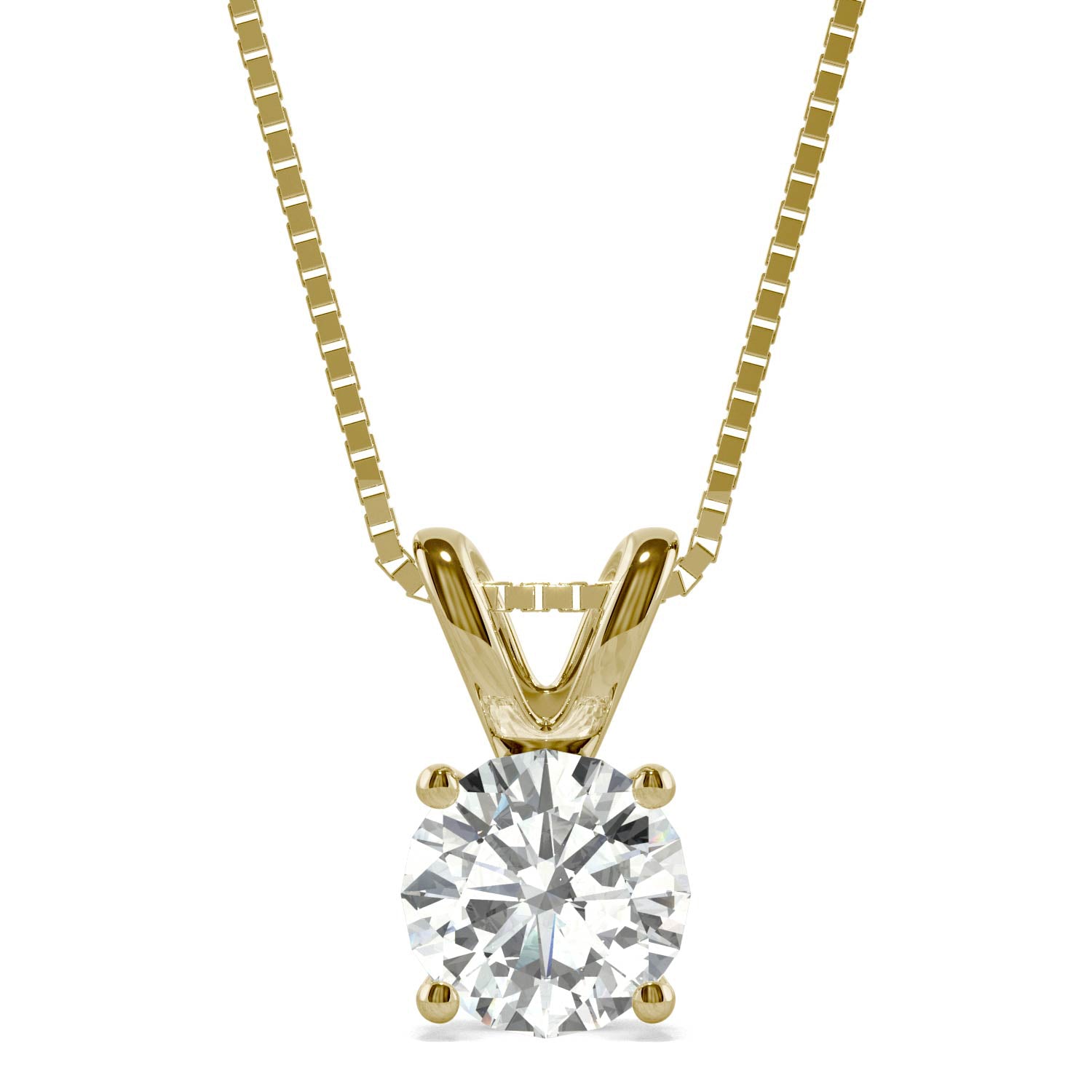 1.00 CTW DEW Round Forever Bright™ Moissanite Necklace