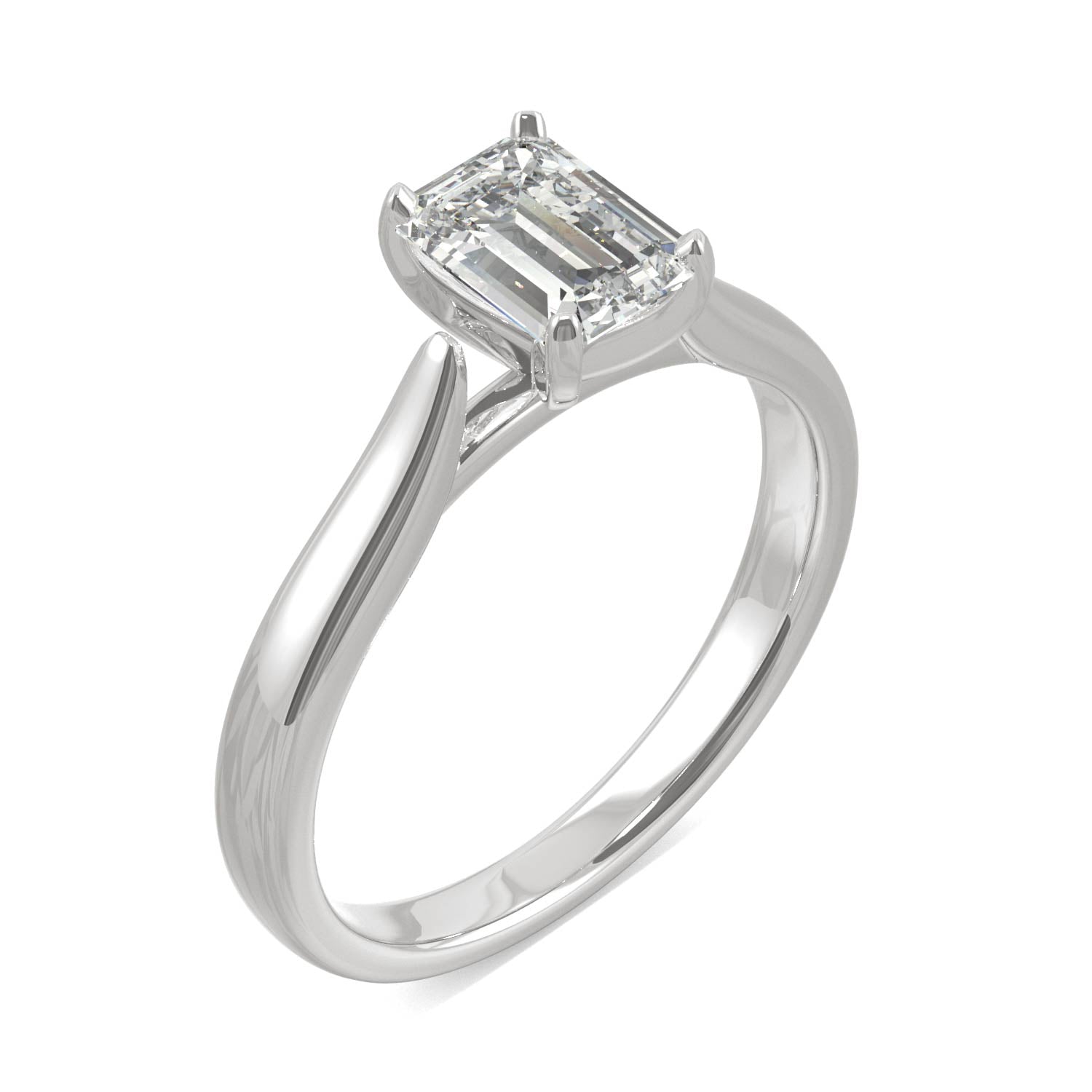 1.01 CTW DEW Emerald Forever Bright™ Moissanite Ring