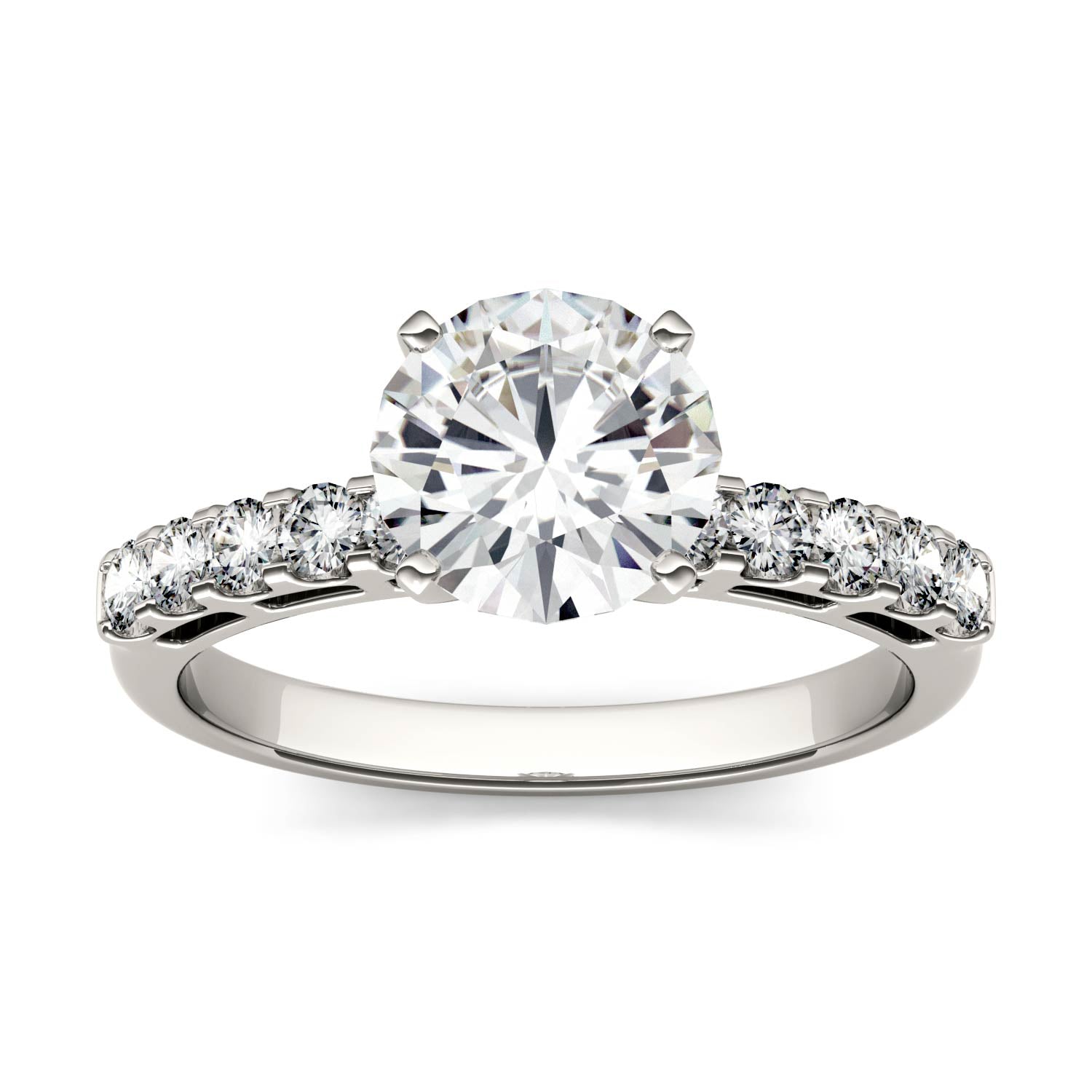 1.80 CTW DEW Round Forever Bright™ Moissanite Ring