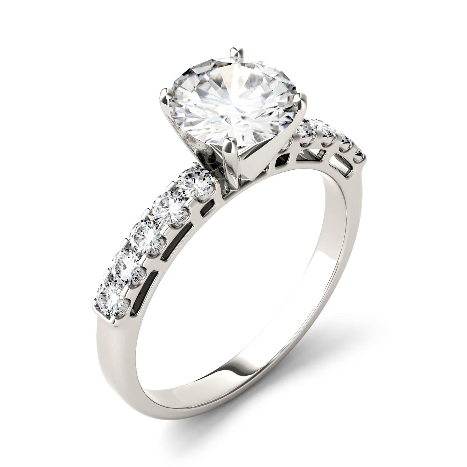 1.80 CTW DEW Round Forever Bright™ Moissanite Ring