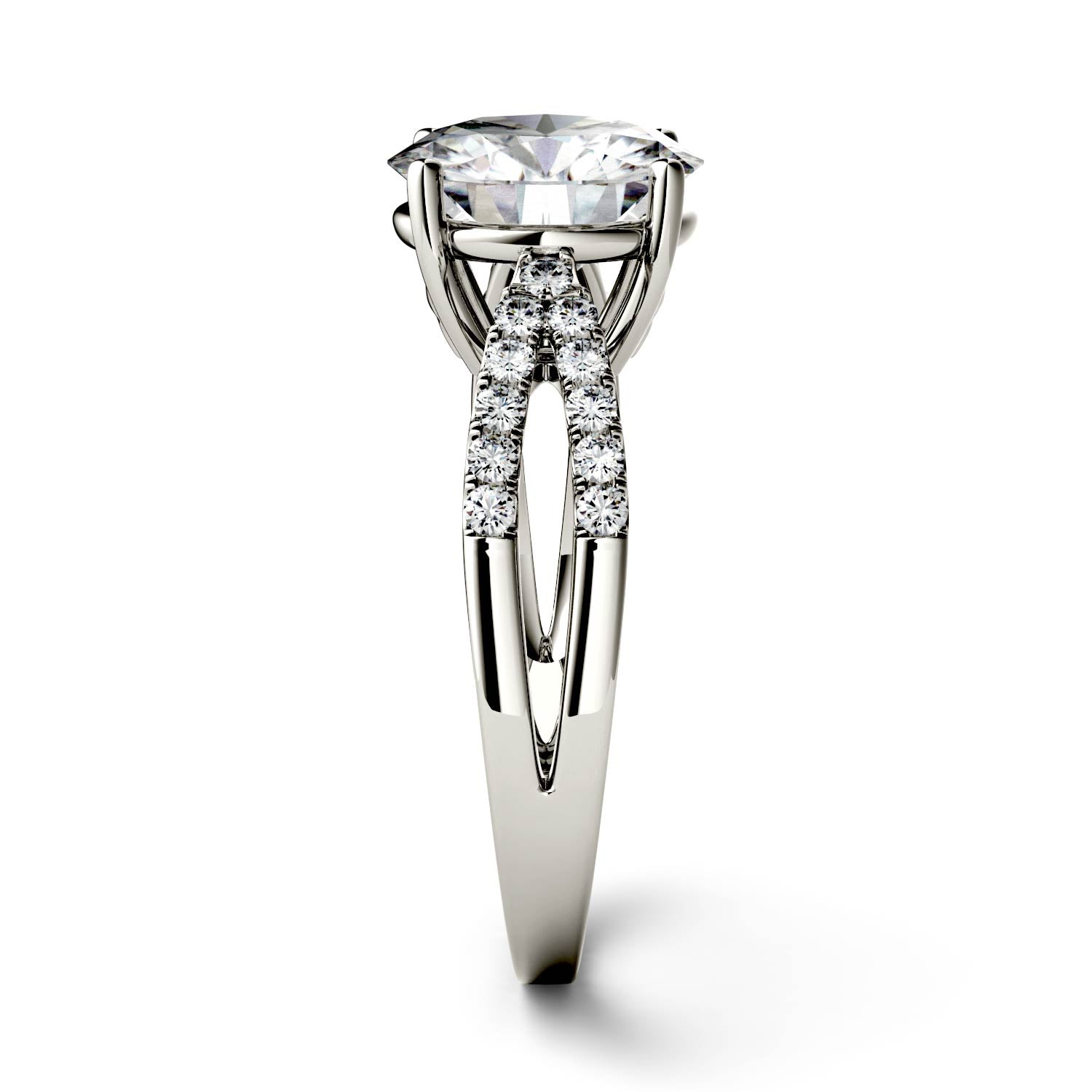 2.92 CTW DEW Round Forever Bright™ Moissanite Ring