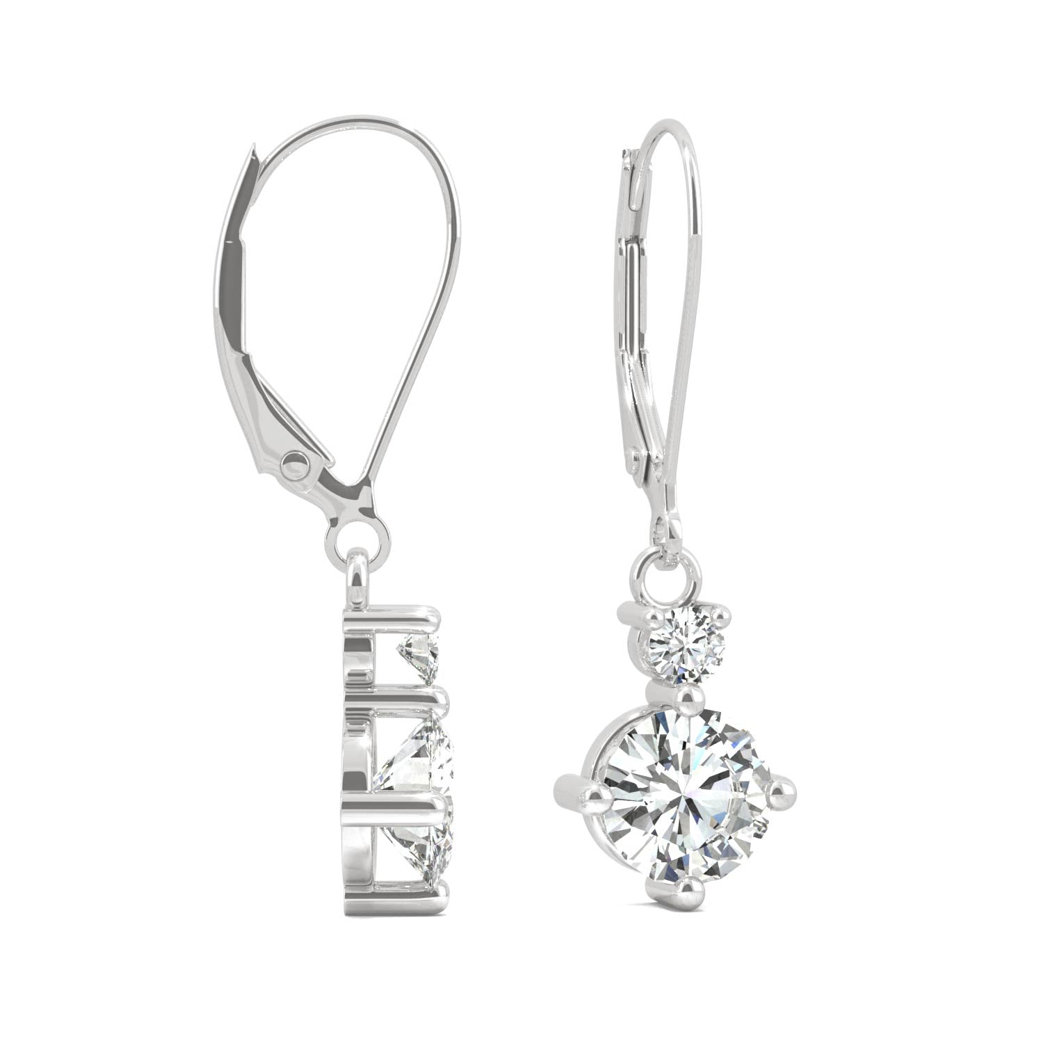 1.72 CTW DEW Round Forever Bright™ Moissanite Earrings