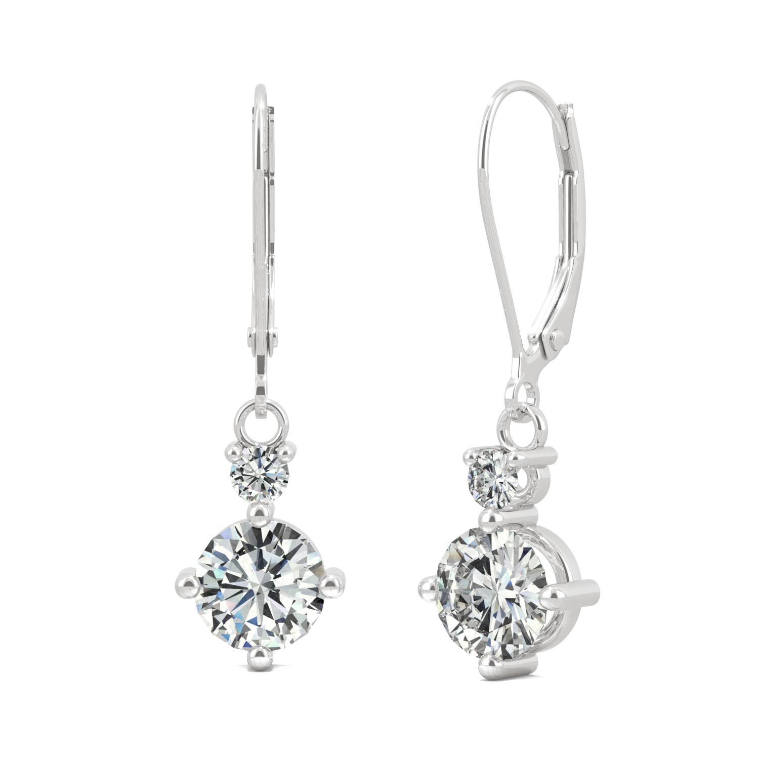 1.72 CTW DEW Round Forever Bright™ Moissanite Earrings