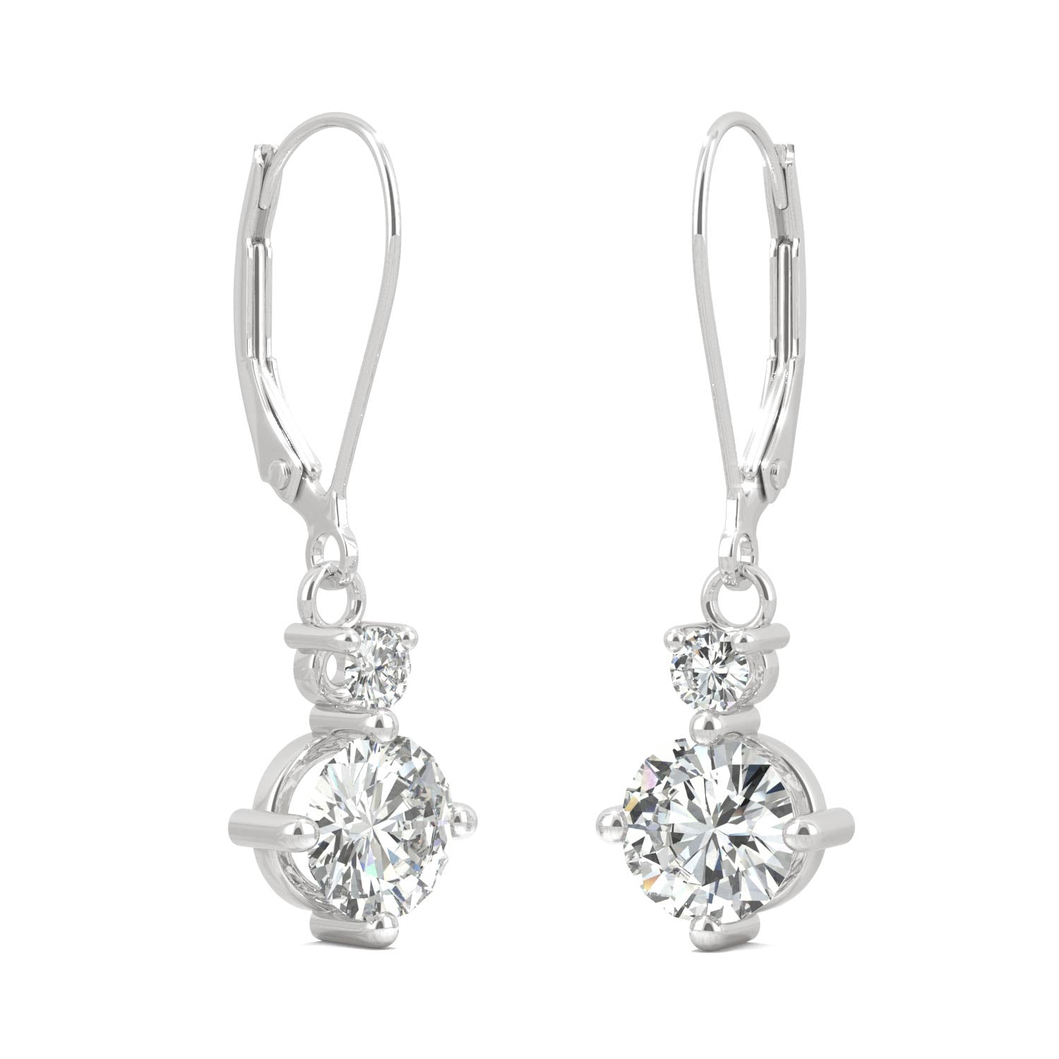 1.72 CTW DEW Round Forever Bright™ Moissanite Earrings