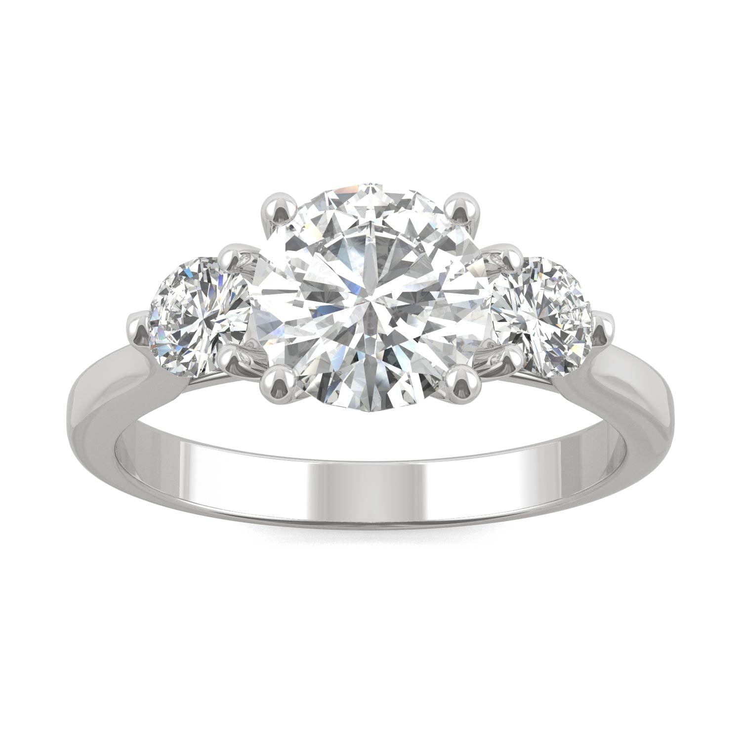 1.52 CTW DEW Round Forever Bright™ Moissanite Ring