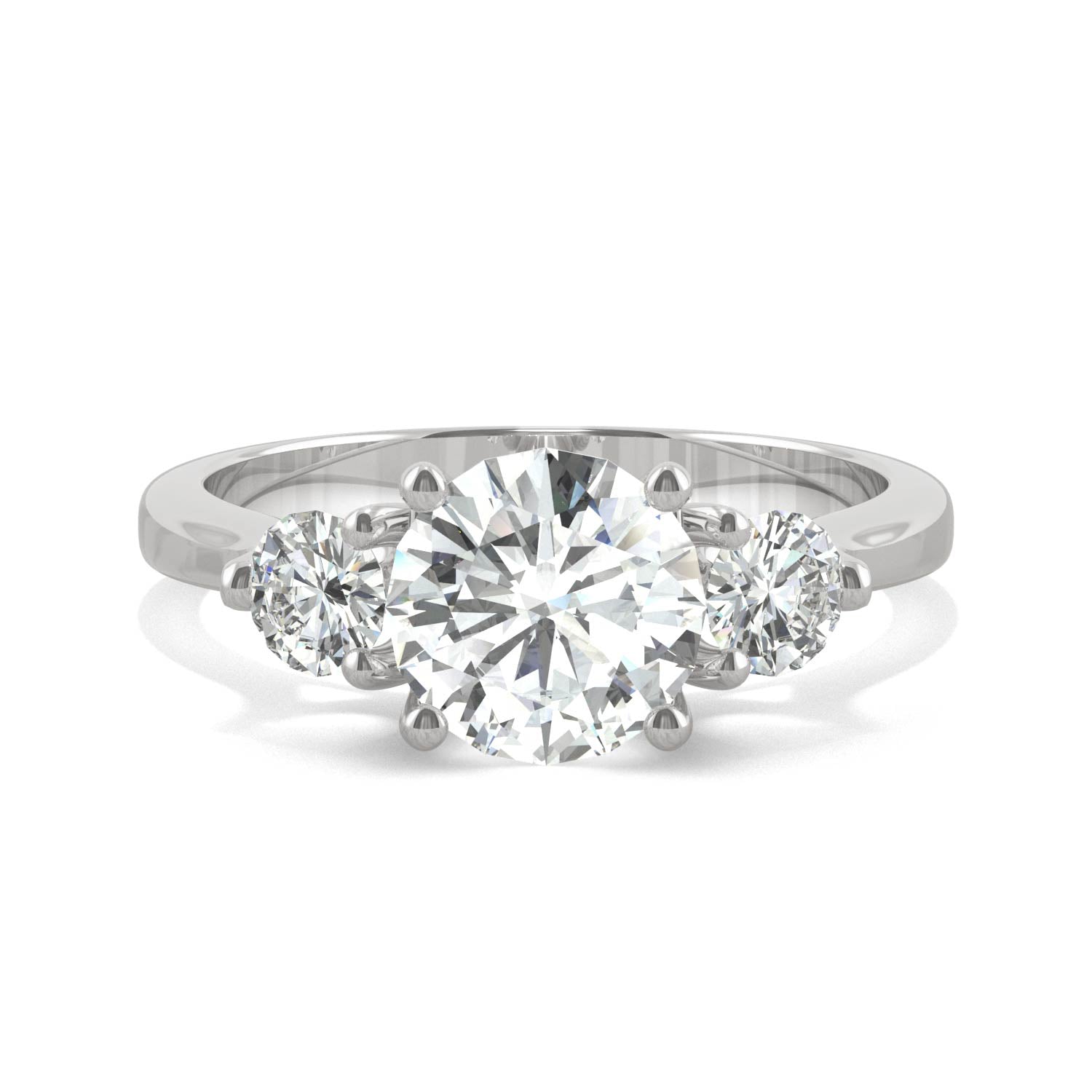 1.52 CTW DEW Round Forever Bright™ Moissanite Ring