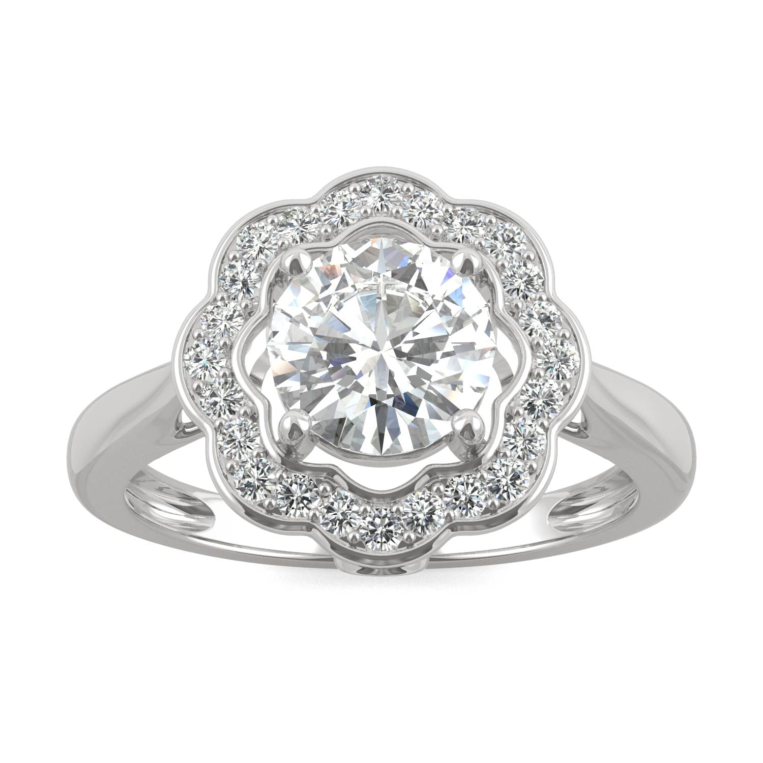 1.29 CTW DEW Round Forever Bright™ Moissanite Ring