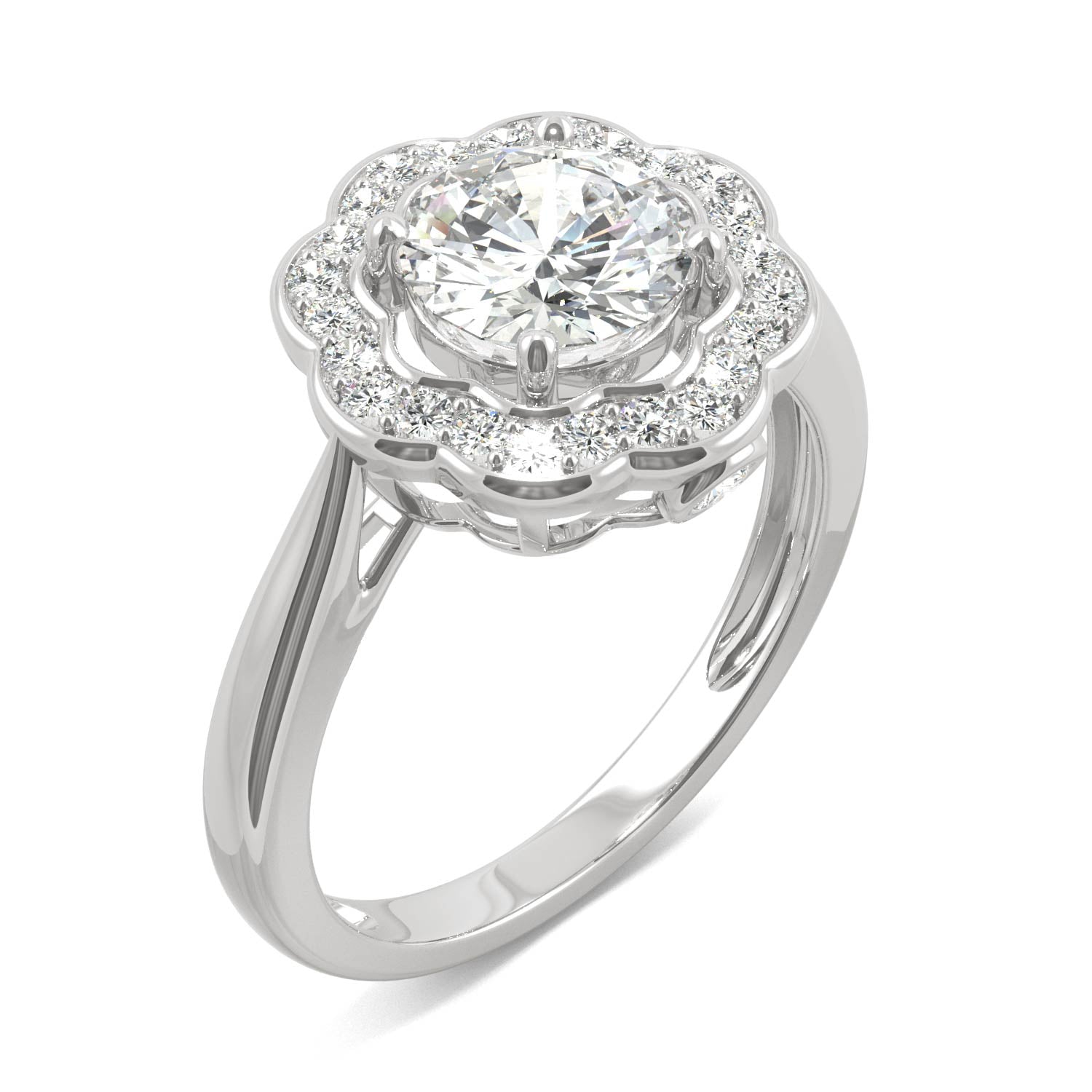 1.29 CTW DEW Round Forever Bright™ Moissanite Ring