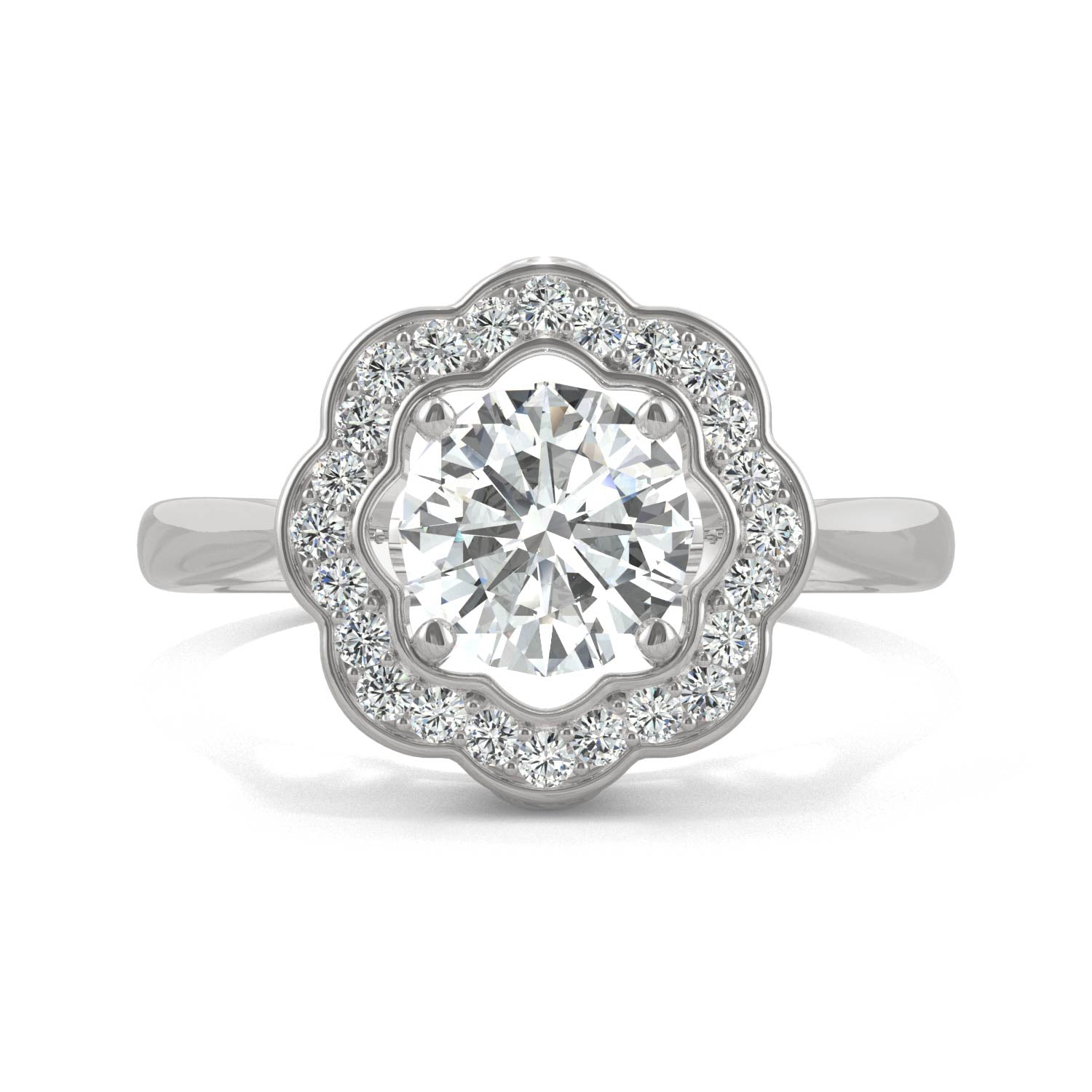 1.29 CTW DEW Round Forever Bright™ Moissanite Ring