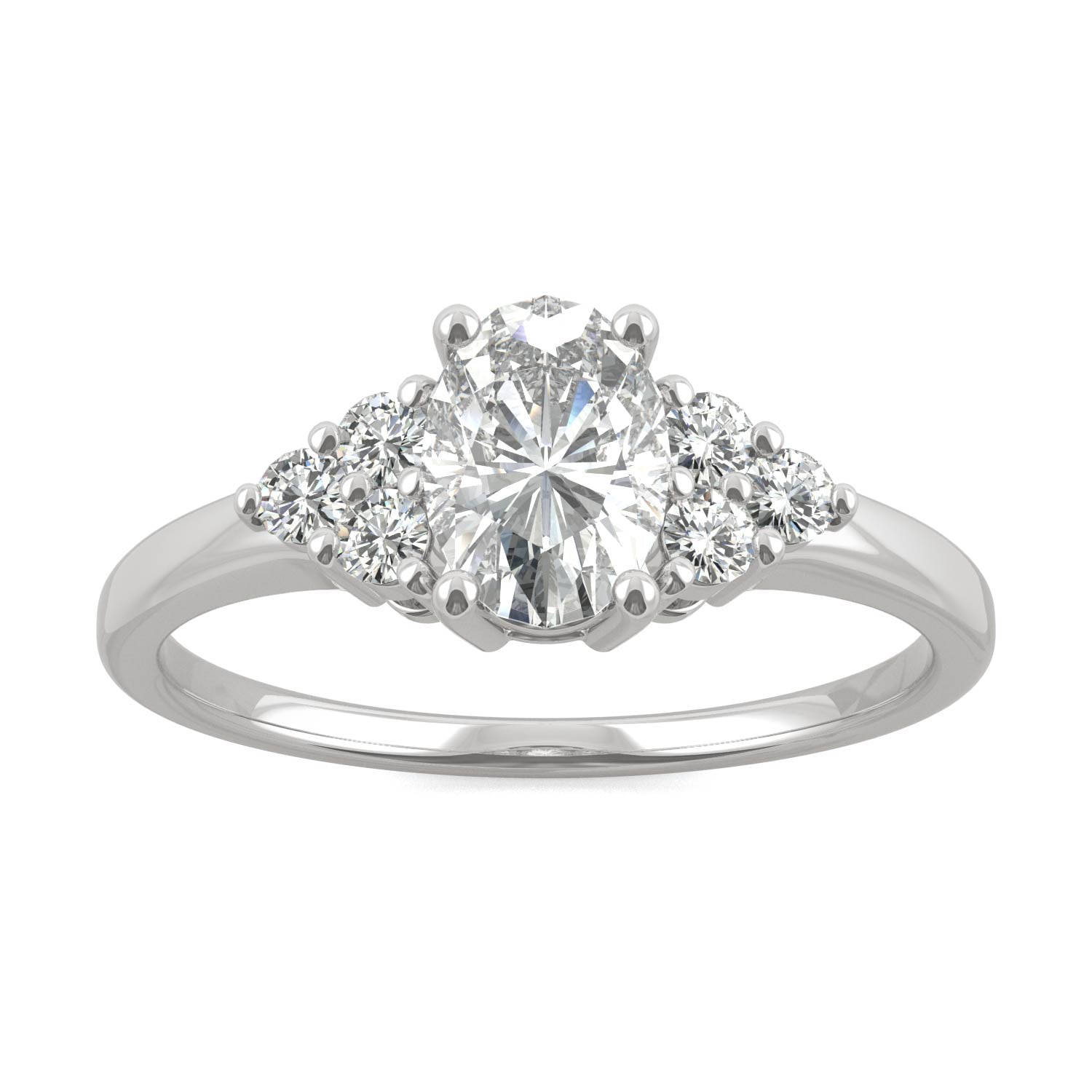 1.08 CTW DEW Oval Forever Bright™ Moissanite Ring