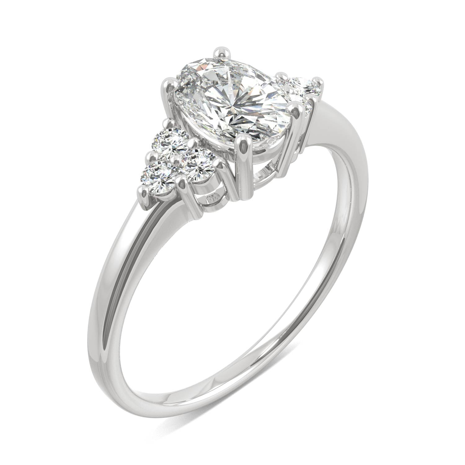 1.08 CTW DEW Oval Forever Bright™ Moissanite Ring