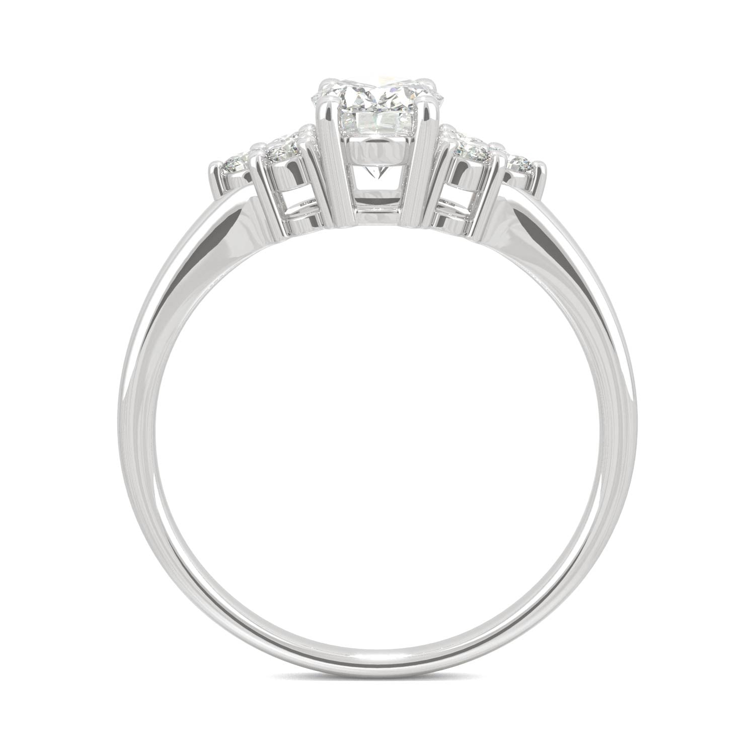 1.08 CTW DEW Oval Forever Bright™ Moissanite Ring