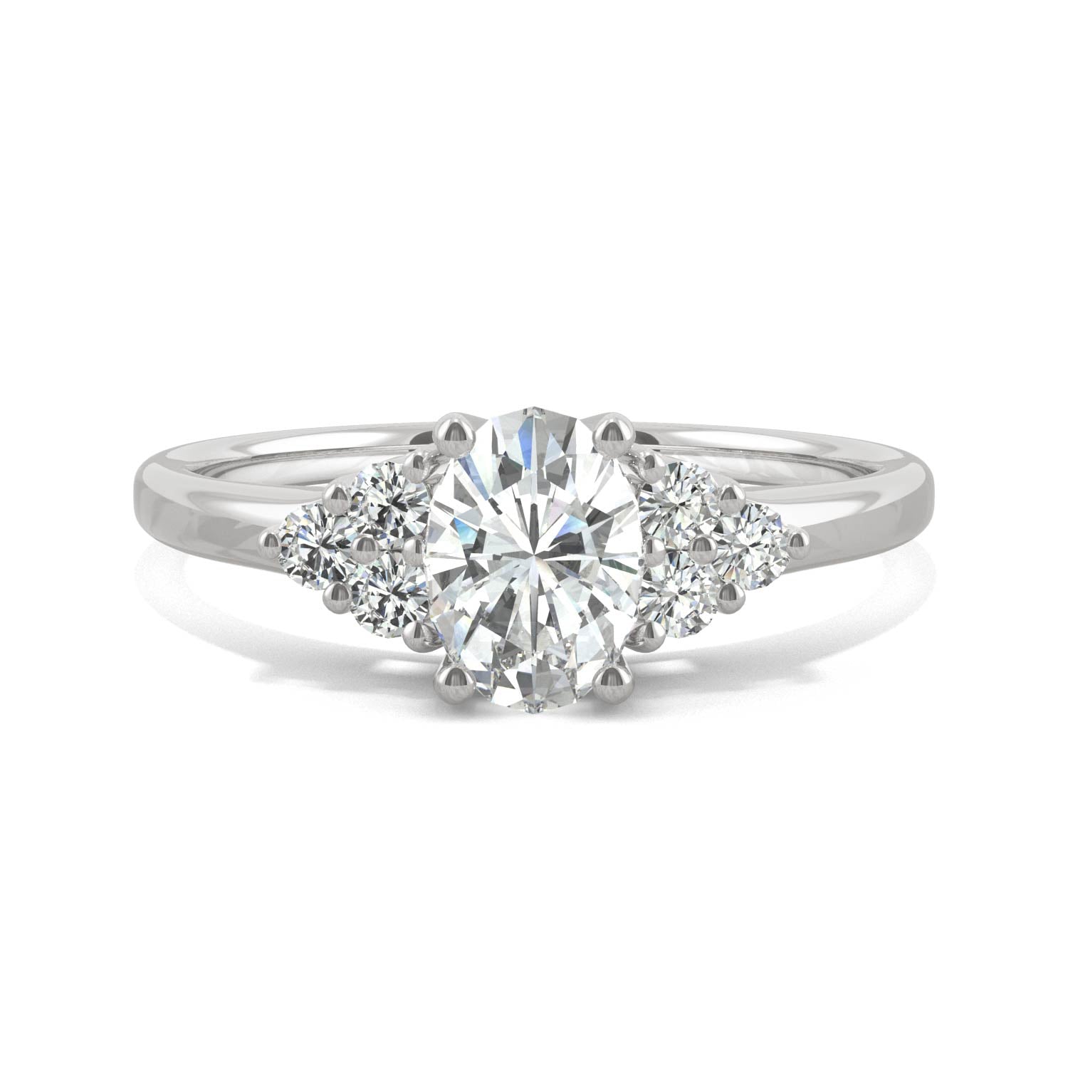 1.08 CTW DEW Oval Forever Bright™ Moissanite Ring