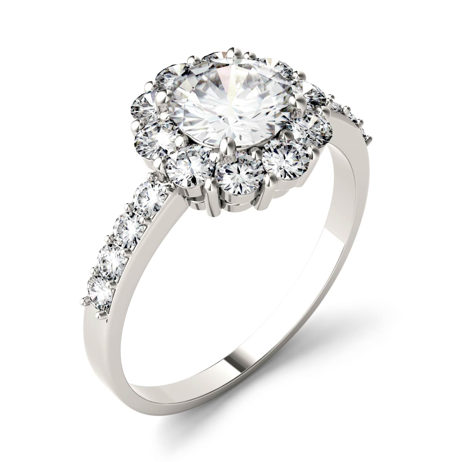 1.78 CTW DEW Round Forever Bright™ Moissanite Ring