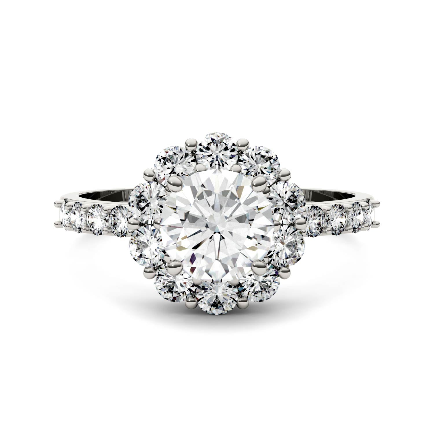 1.78 CTW DEW Round Forever Bright™ Moissanite Ring