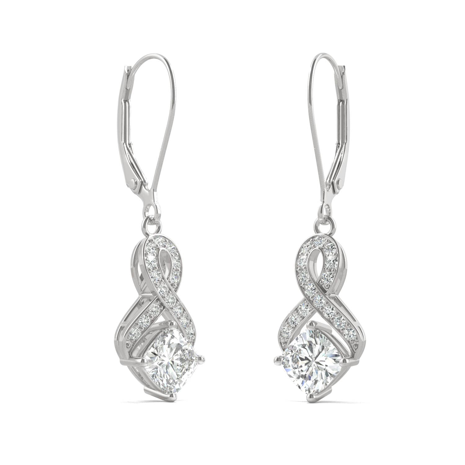 1.35 CTW DEW Cushion Forever Bright™ Moissanite Earrings