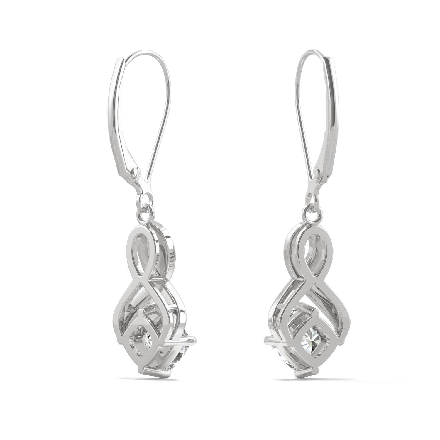 1.35 CTW DEW Cushion Forever Bright™ Moissanite Earrings