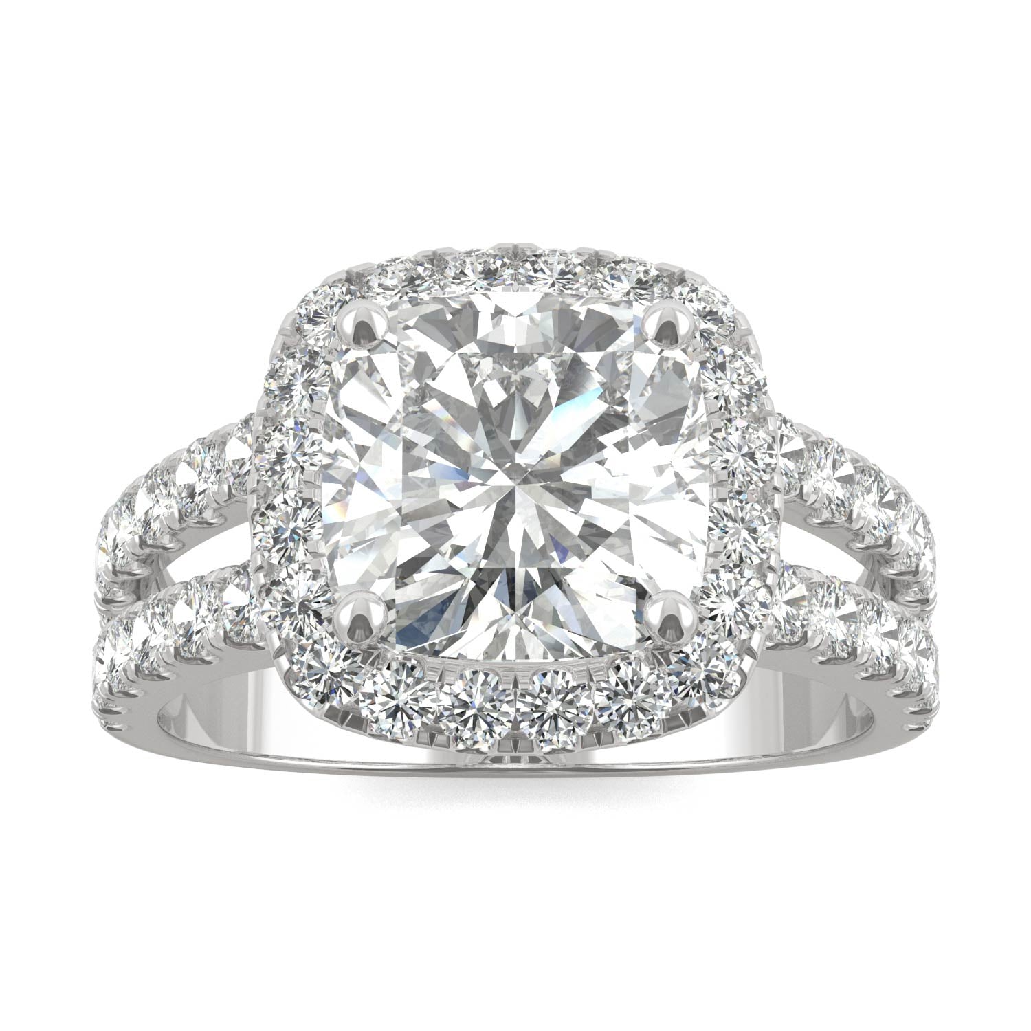 4.24 CTW DEW Cushion Forever Bright™ Moissanite Ring