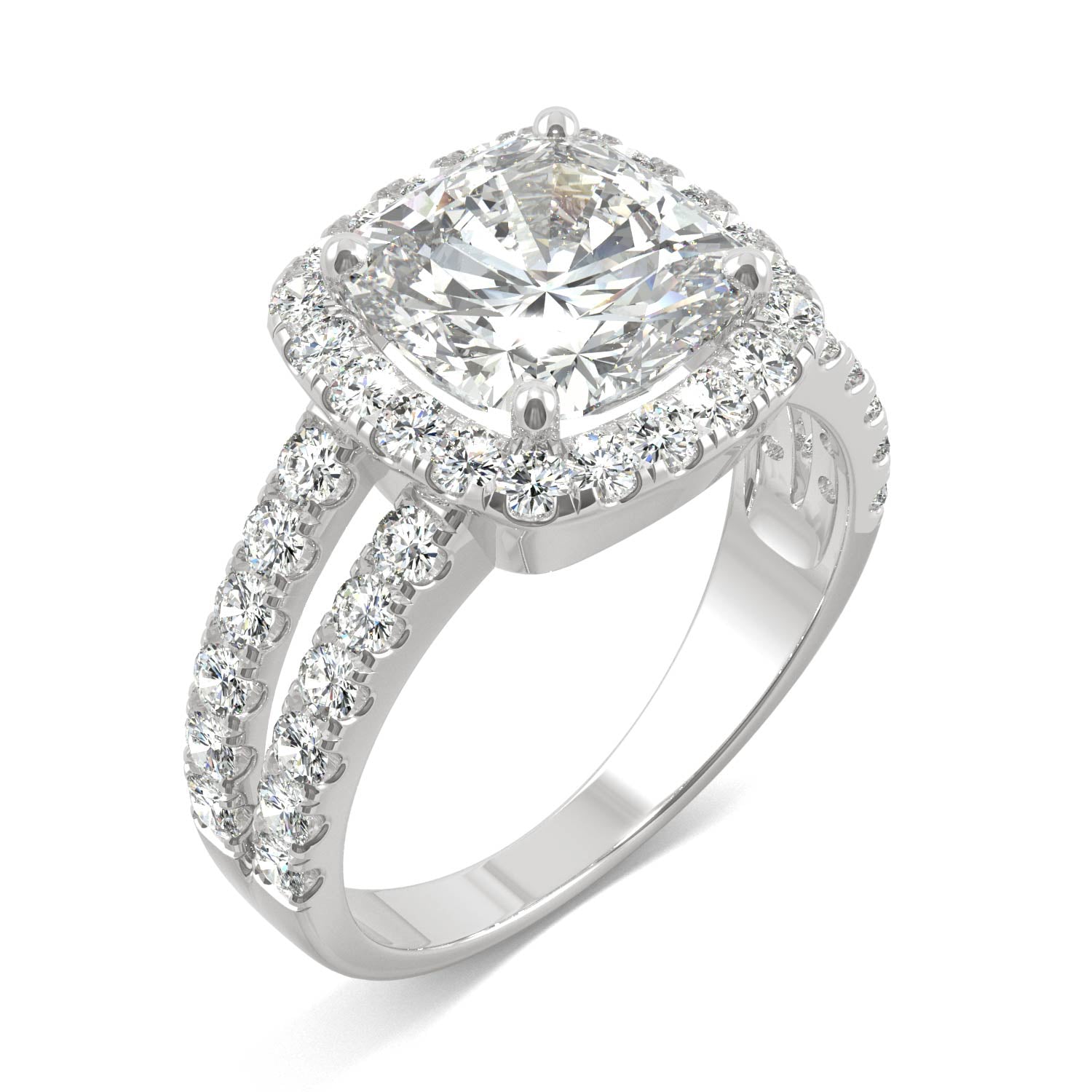 4.24 CTW DEW Cushion Forever Bright™ Moissanite Ring