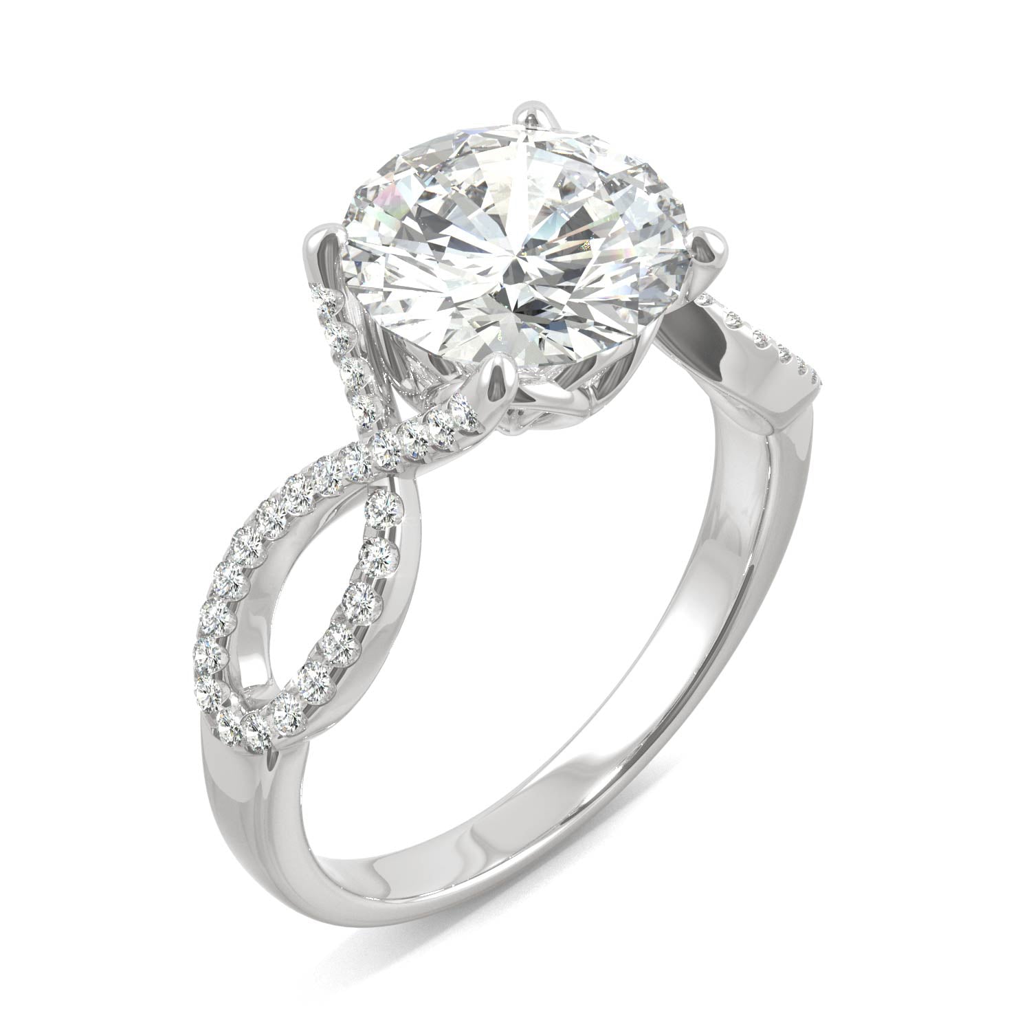 2.95 CTW DEW Round Forever Bright™ Moissanite Ring