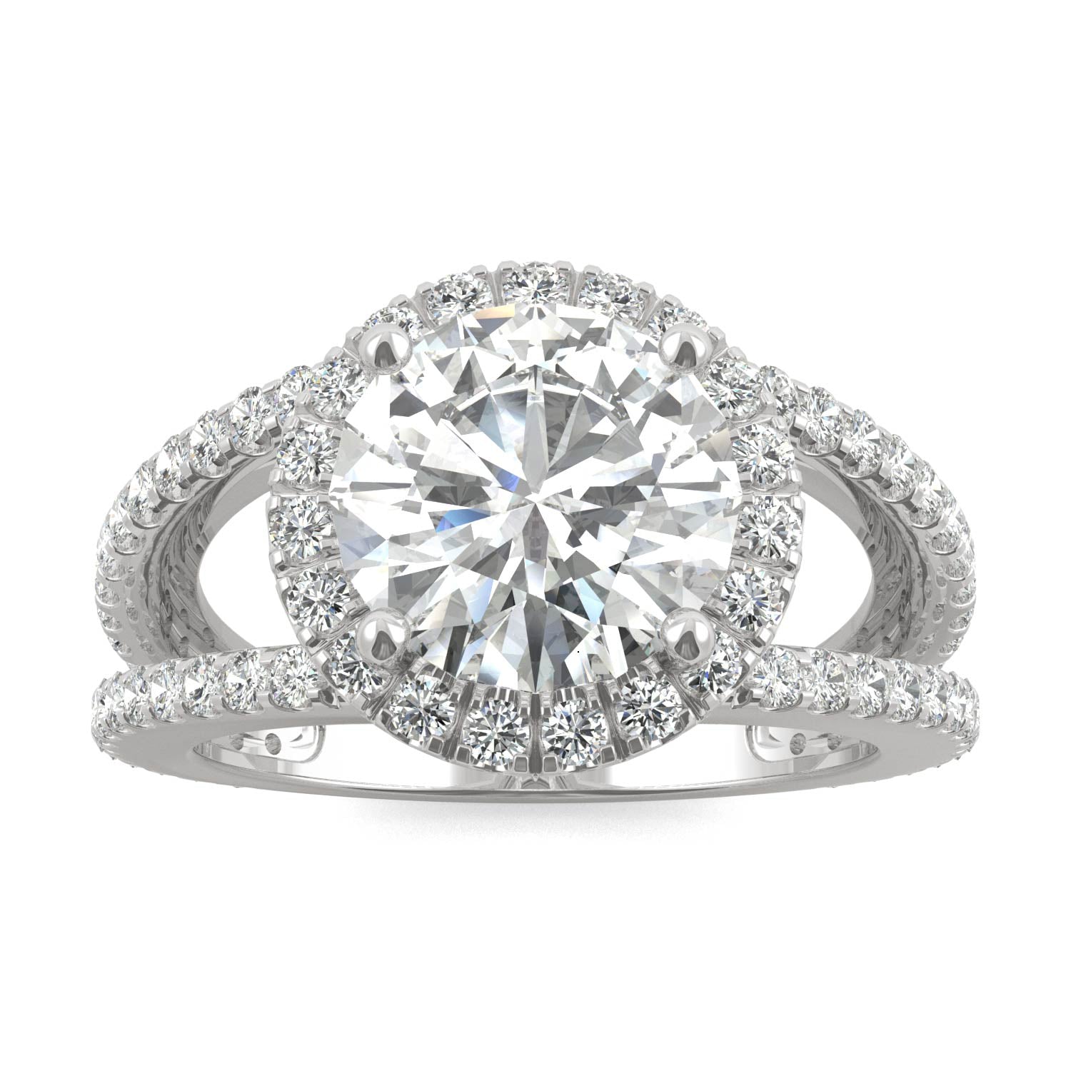 3.45 CTW DEW Round Forever Bright™ Moissanite Ring