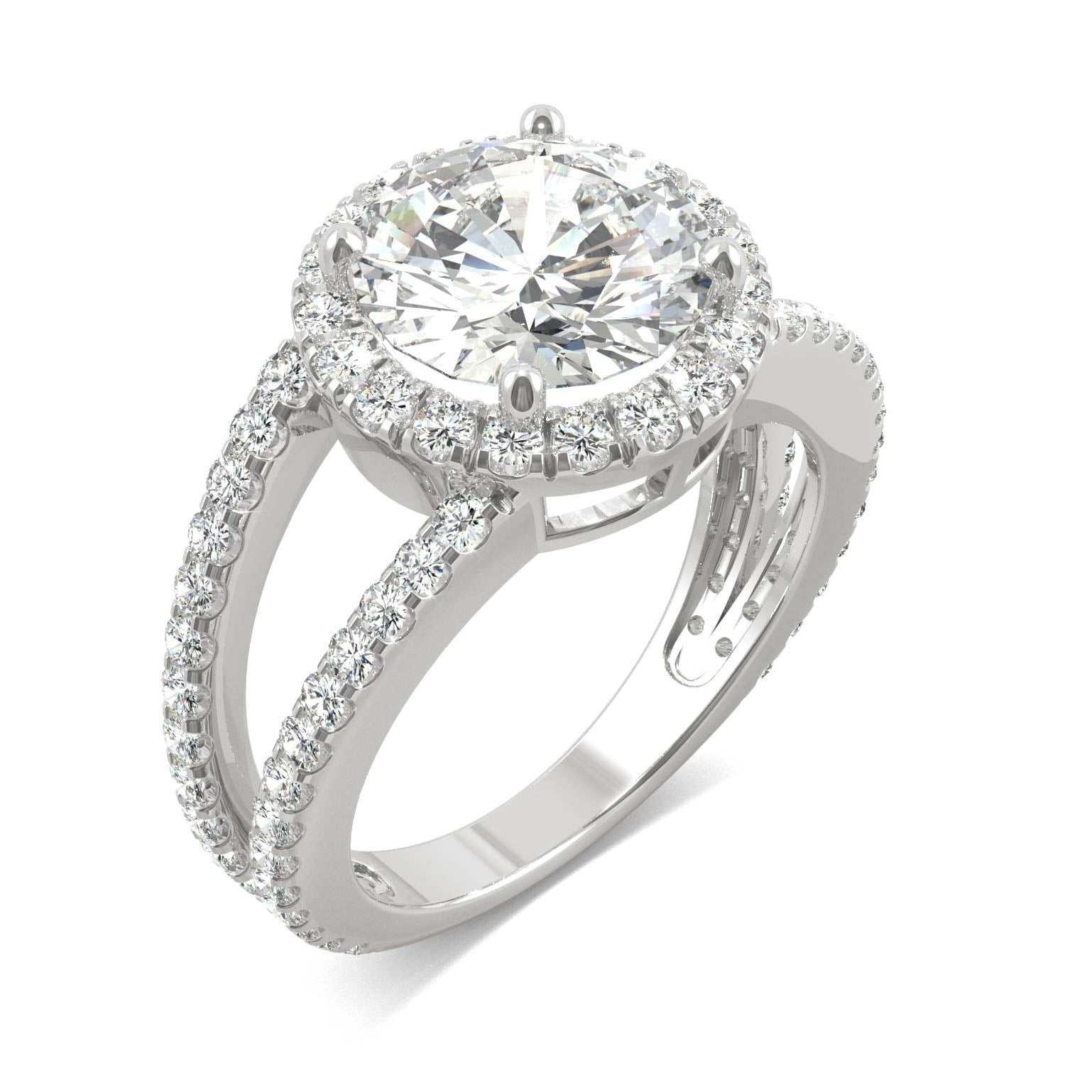 3.45 CTW DEW Round Forever Bright™ Moissanite Ring