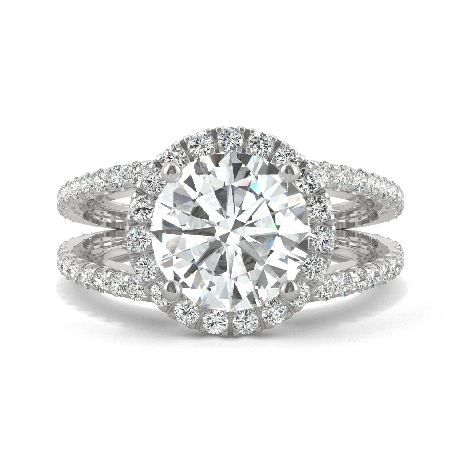 3.45 CTW DEW Round Forever Bright™ Moissanite Ring