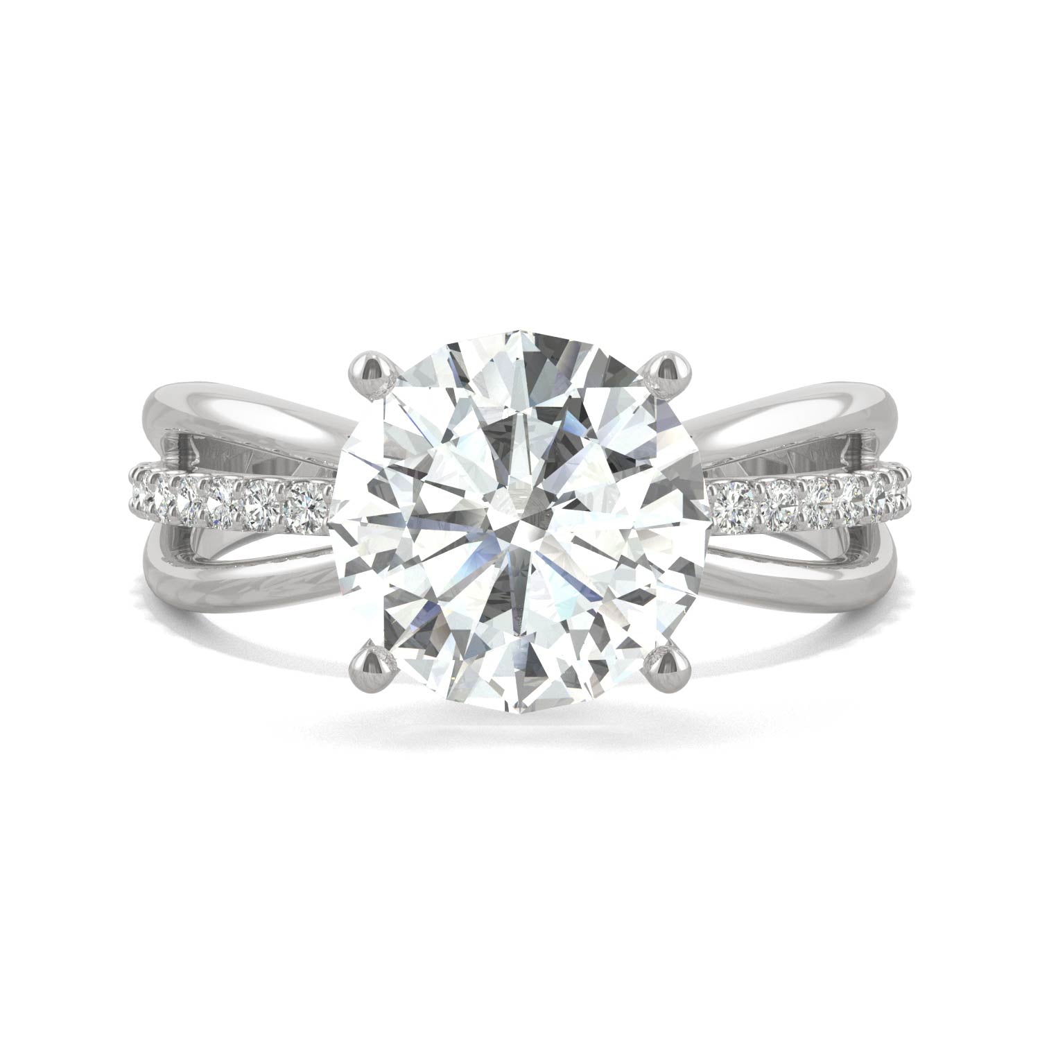 2.90 CTW DEW Round Forever Bright™ Moissanite Ring