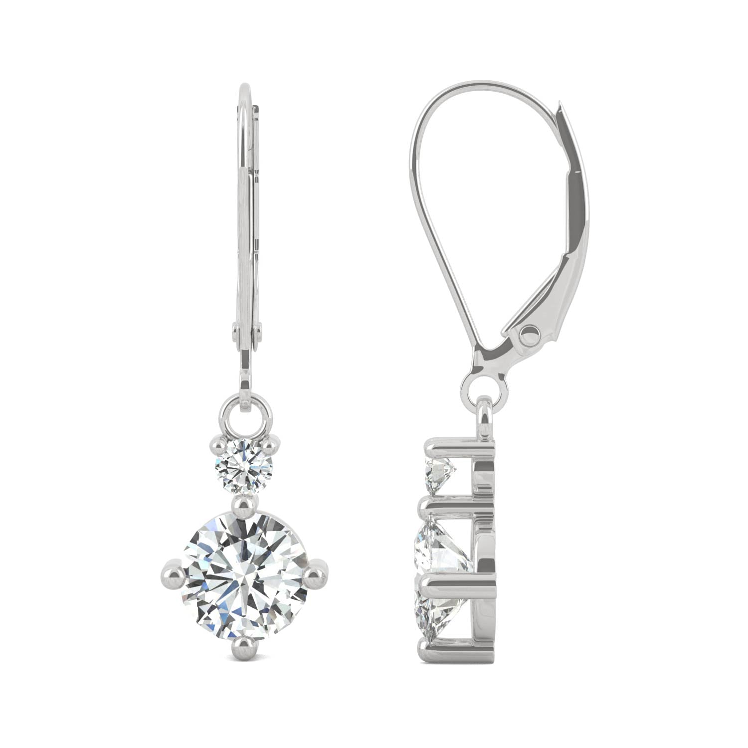 1.72 CTW DEW Round Forever Bright™ Moissanite Earrings