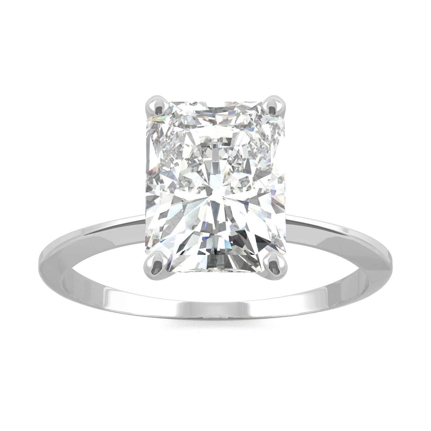 2.70 CTW DEW Radiant Forever One™ Moissanite Classic Solitaire Ring