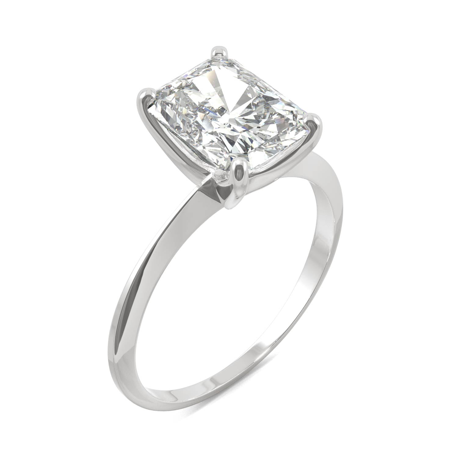 2.70 CTW DEW Radiant Forever One™ Moissanite Classic Solitaire Ring