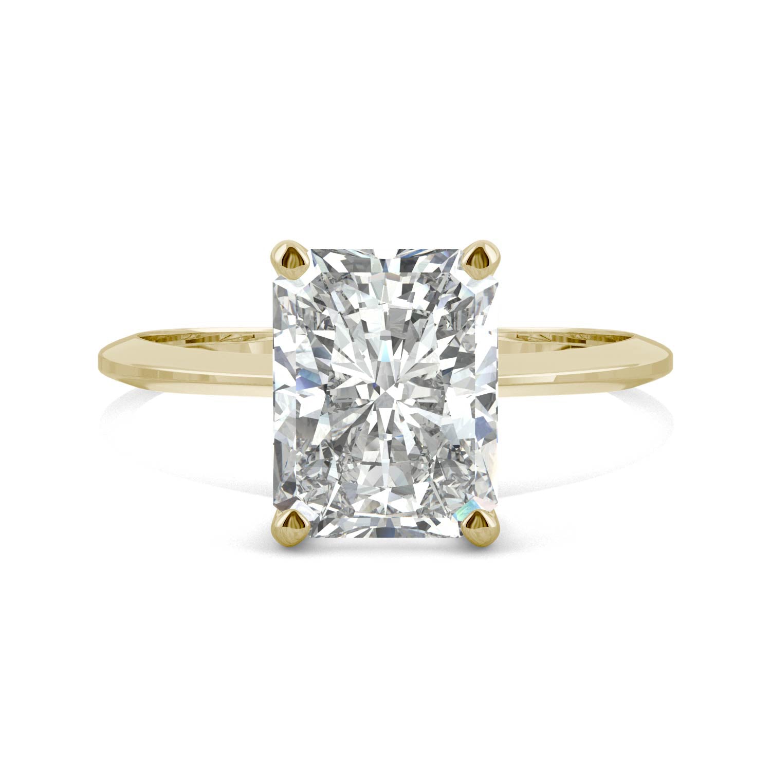 2.70 CTW DEW Radiant Forever One™ Moissanite Classic Solitaire Ring