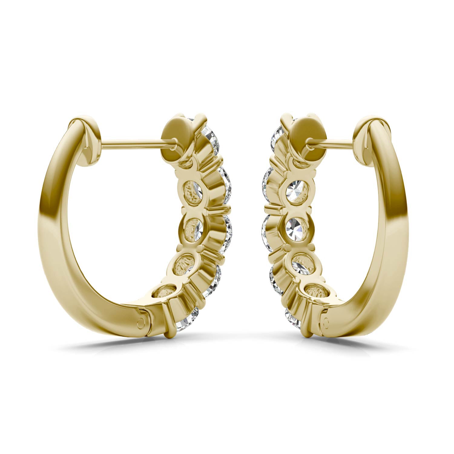 1 5/8 CTW Round Caydia® Lab Grown Diamond Mini Hoop Earrings