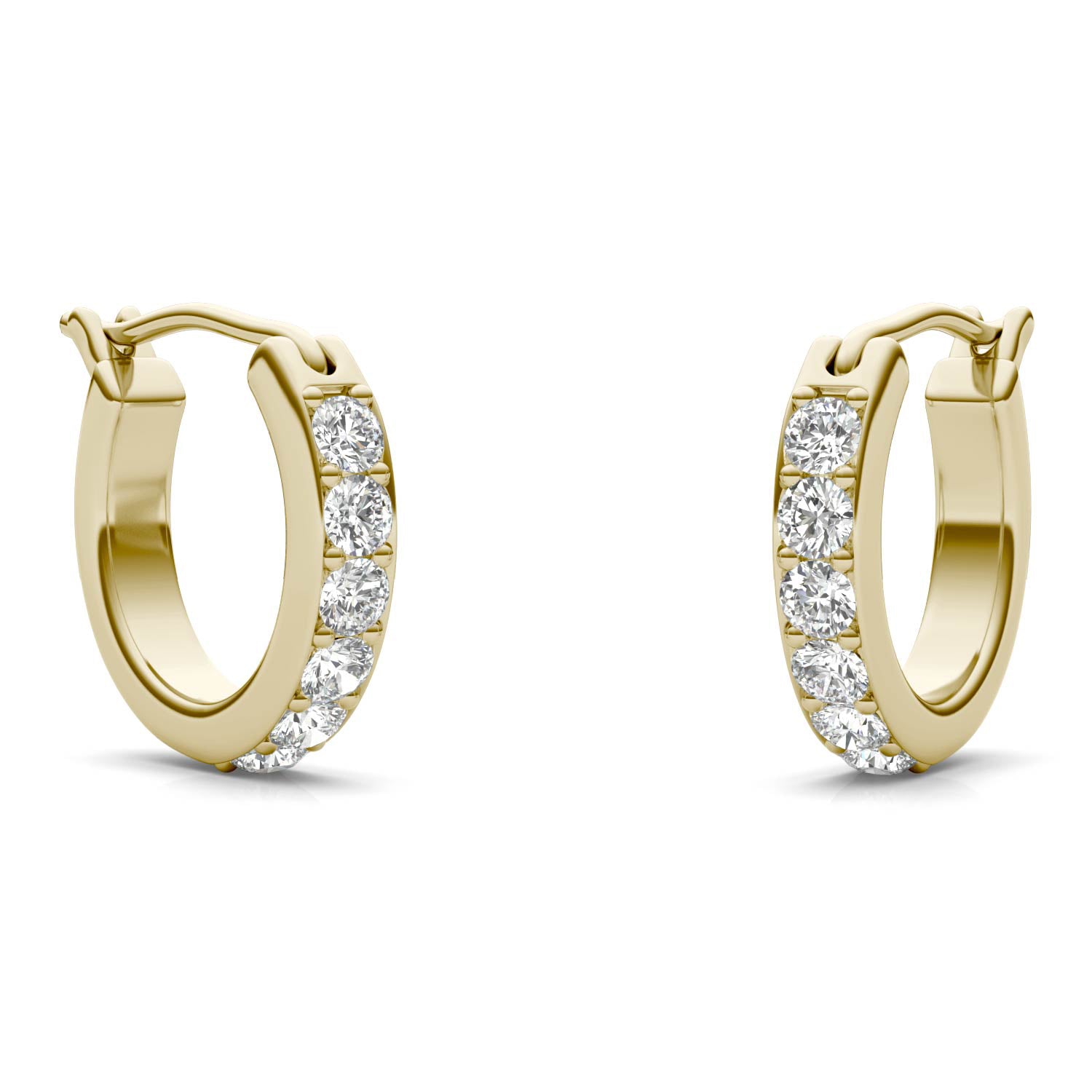 1/3 CTW Round Caydia® Lab Grown Diamond Channel Set Huggie Earrings