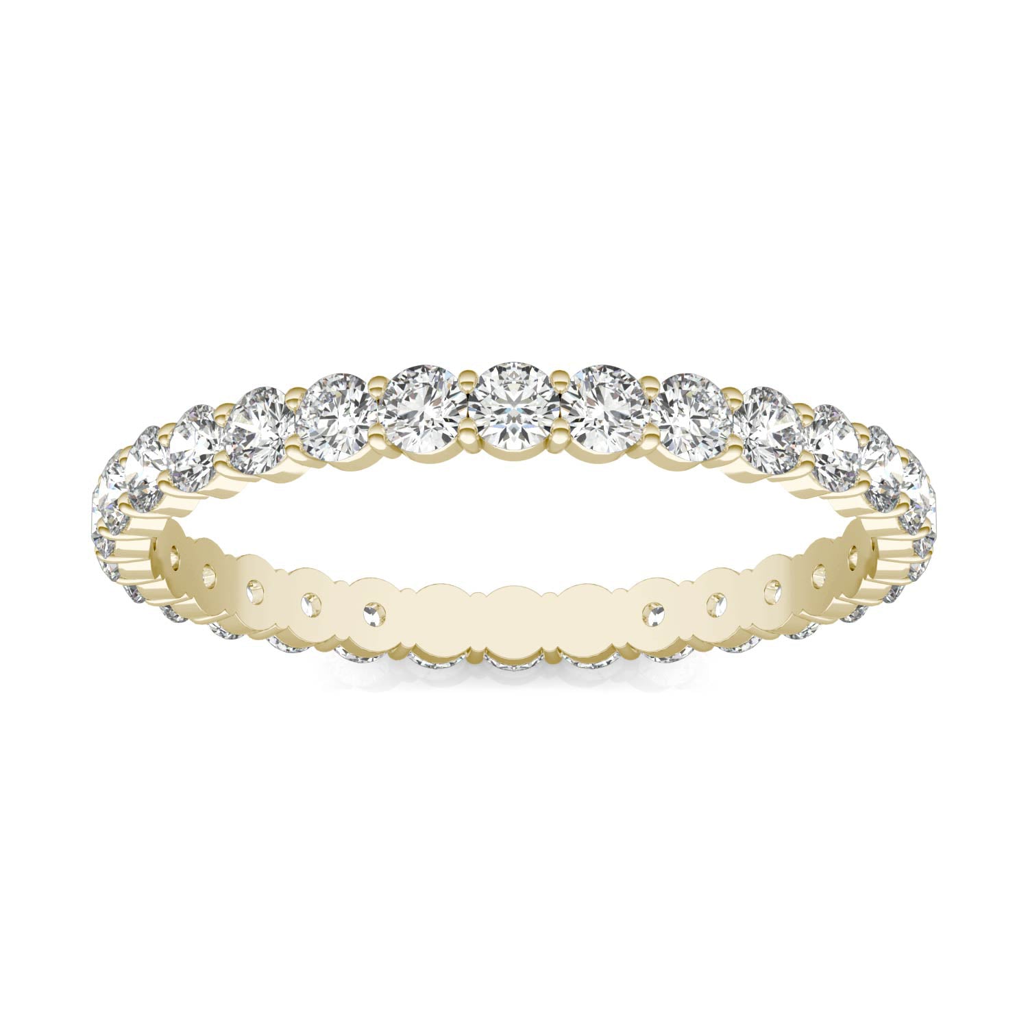 7/8 CTW Round Caydia® Lab Grown Diamond Scallop Edge Eternity Band Ring