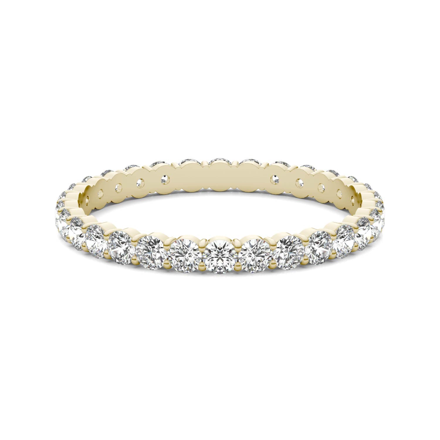 7/8 CTW Round Caydia® Lab Grown Diamond Scallop Edge Eternity Band Ring