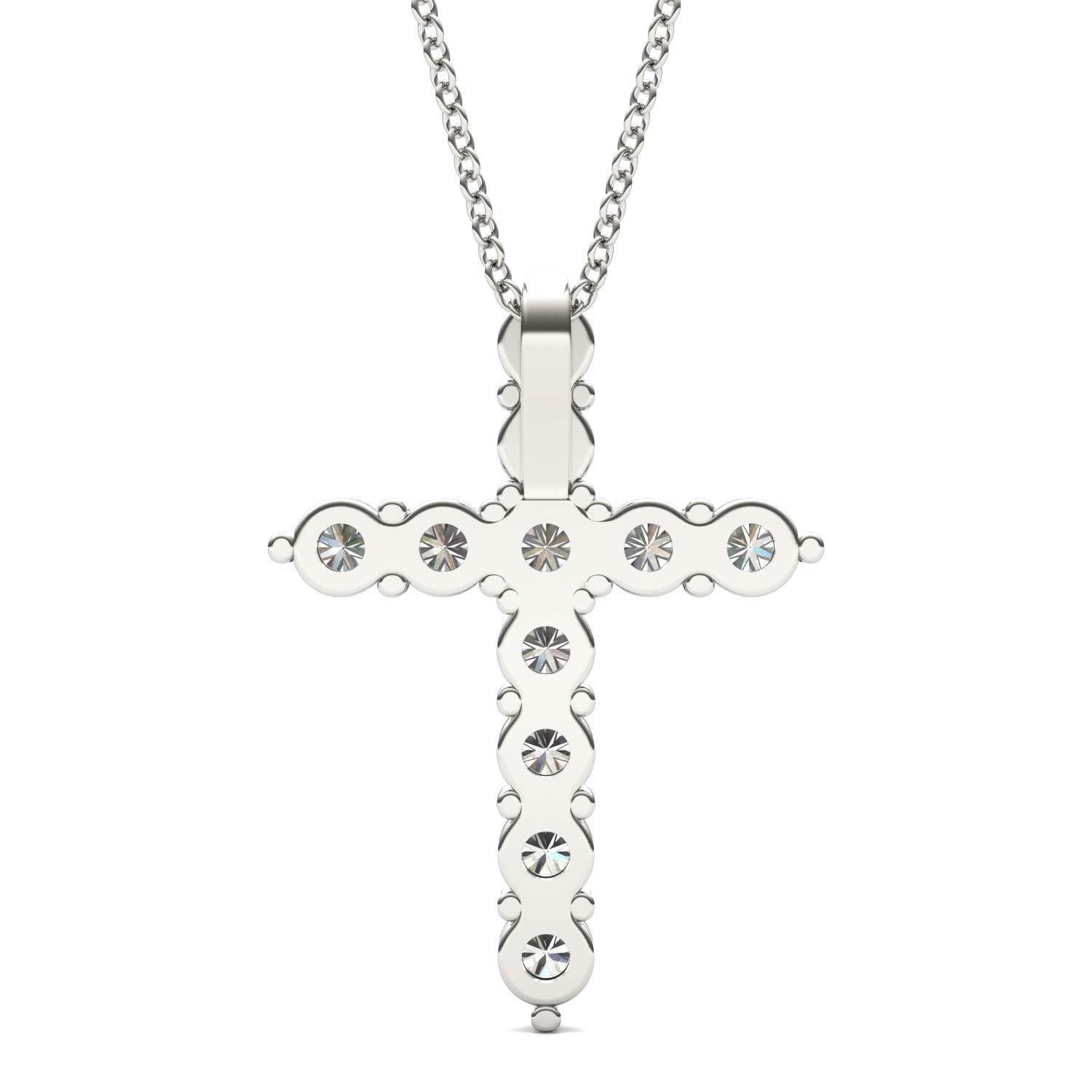 1/2 CTW Round Caydia® Lab Grown Diamond Cross Pendant Necklace