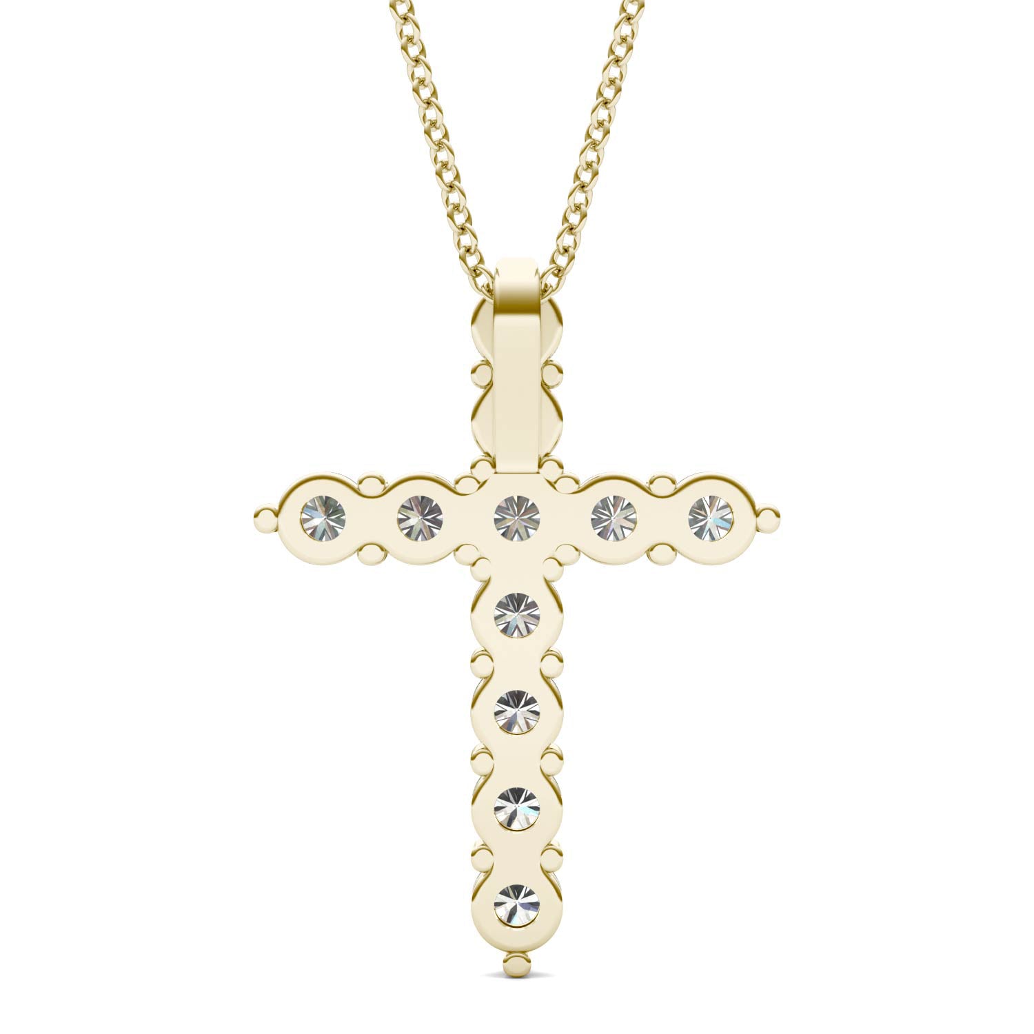 1/2 CTW Round Caydia® Lab Grown Diamond Cross Pendant Necklace