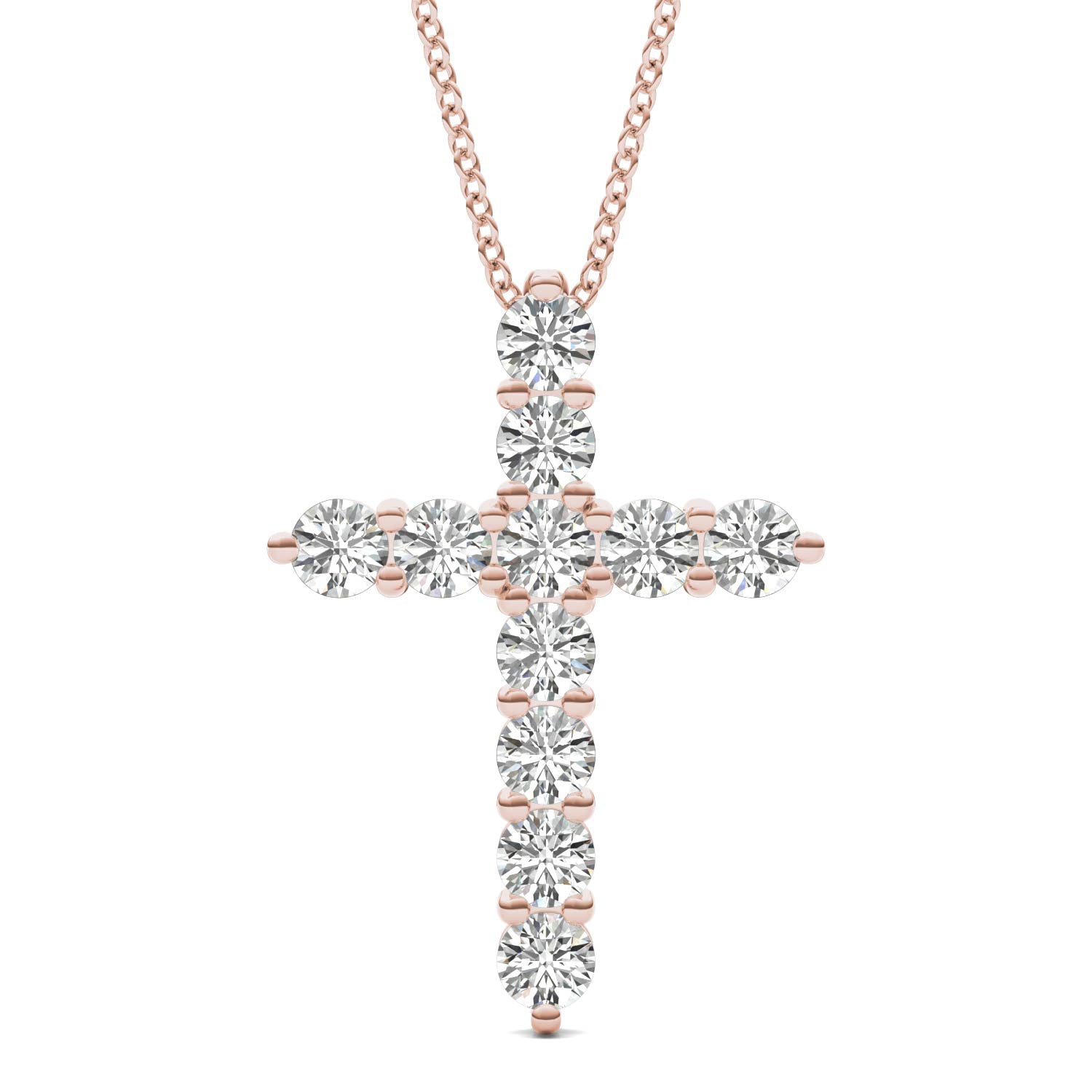 1/2 CTW Round Caydia® Lab Grown Diamond Cross Pendant Necklace