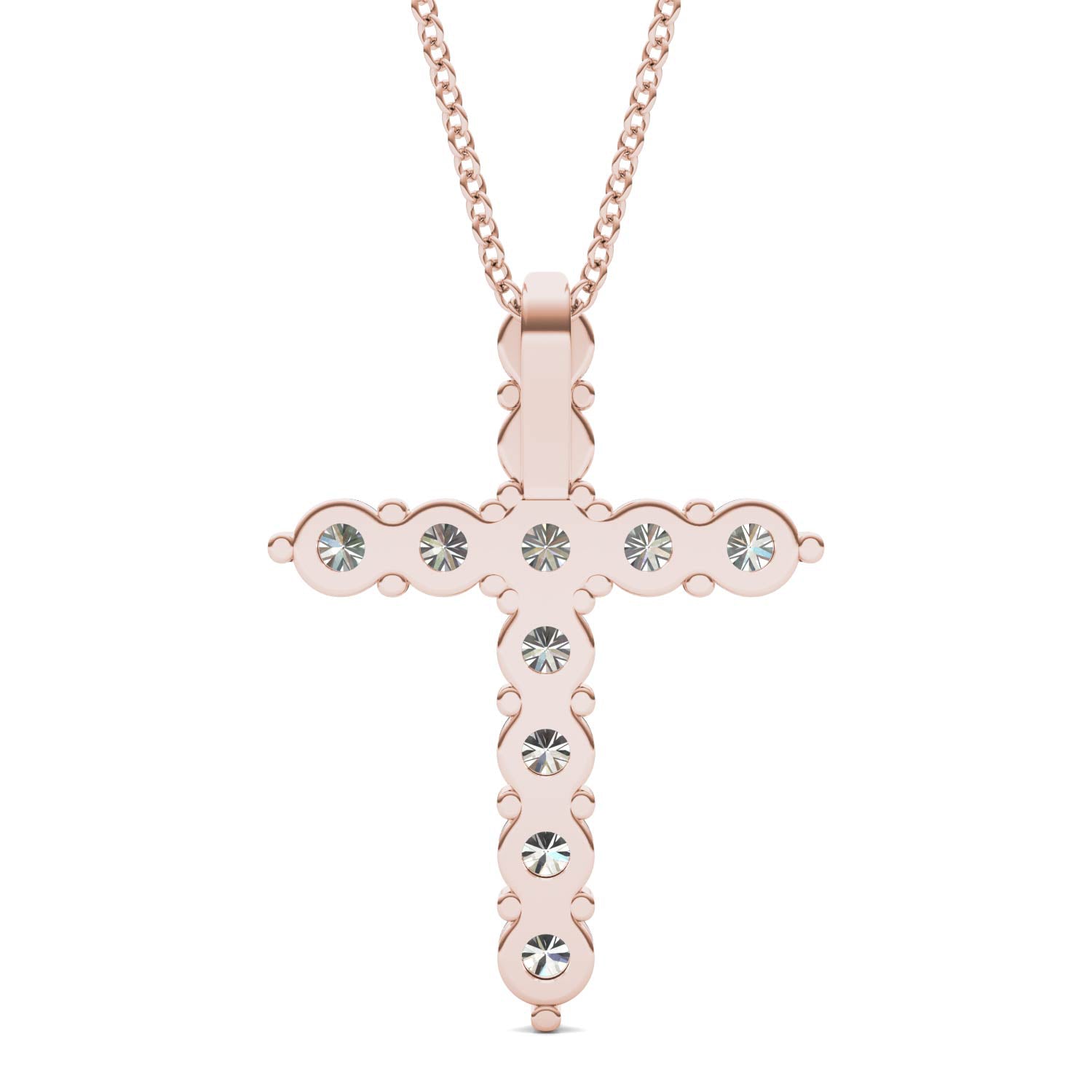 1/2 CTW Round Caydia® Lab Grown Diamond Cross Pendant Necklace