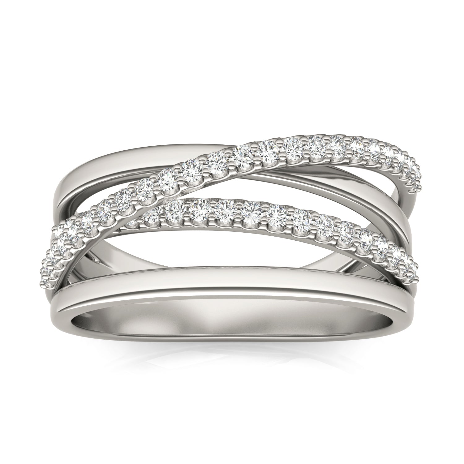 1/3 CTW Round Caydia® Lab Grown Diamond Crossover Ring